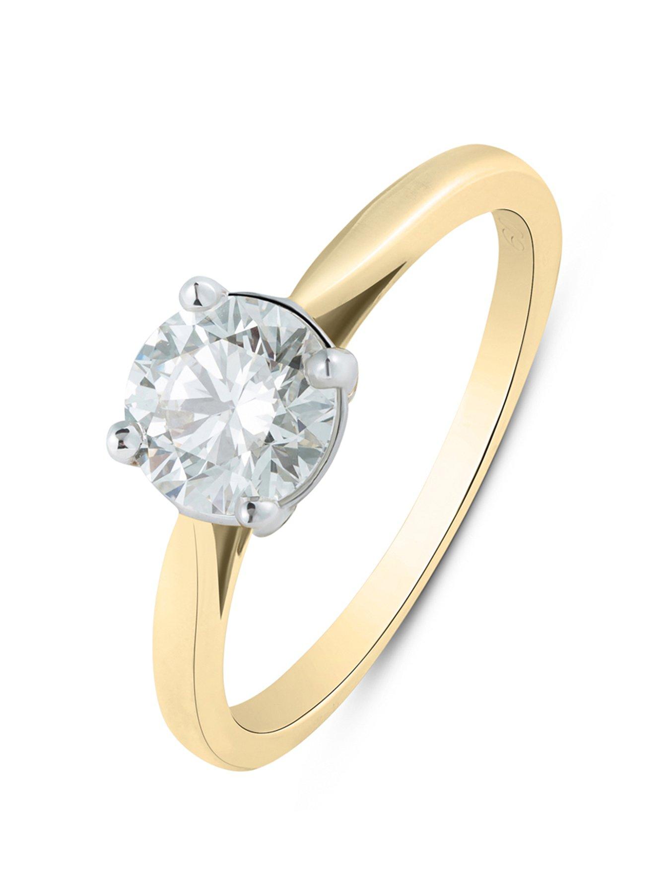 Image 1 of 5 of Love DIAMOND 1Ct Round Diamond Solitaire Ring G VS+ Lab Grown