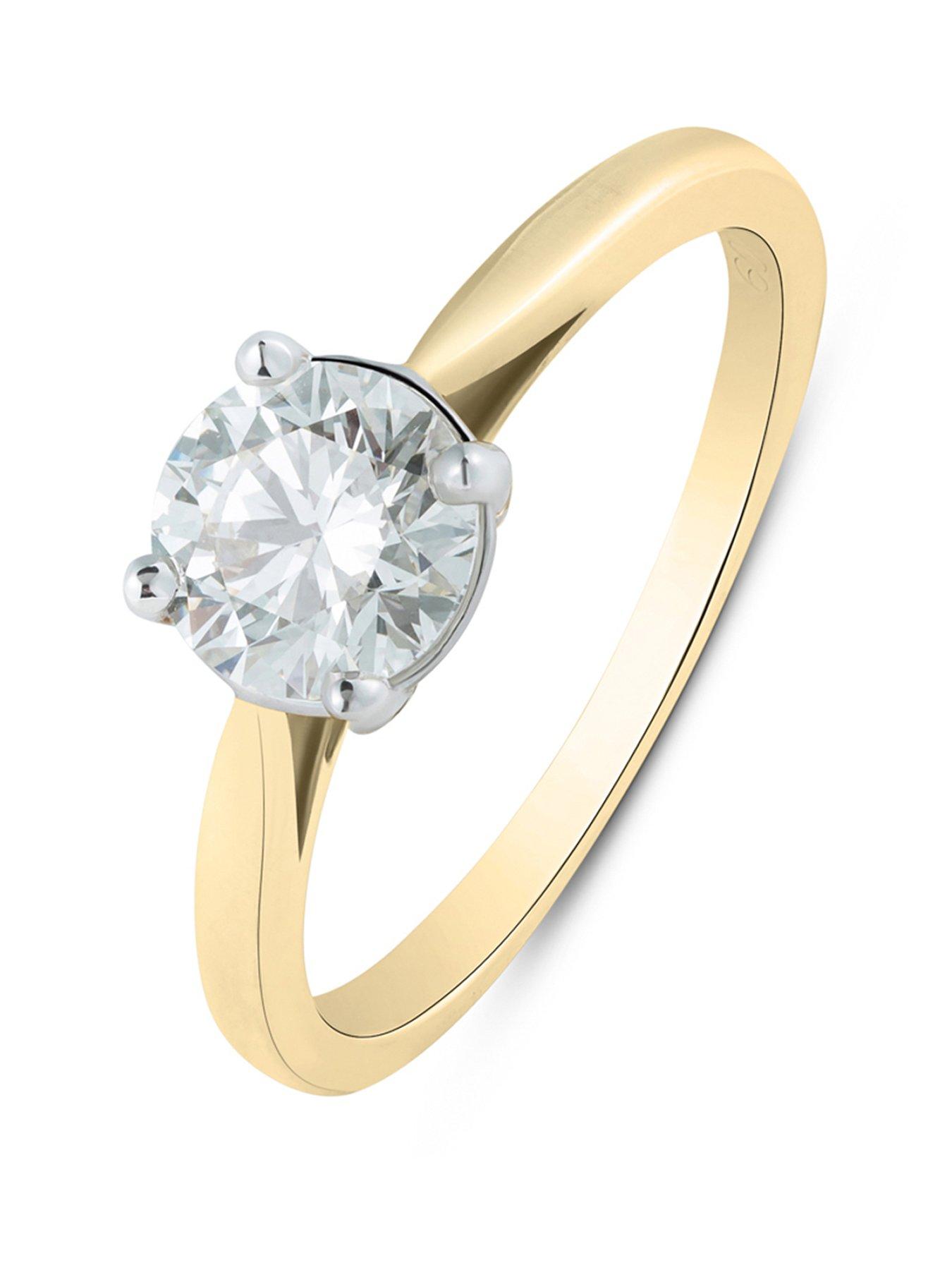 Love DIAMOND 1Ct Round Diamond Solitaire Ring G VS+ Lab Grown