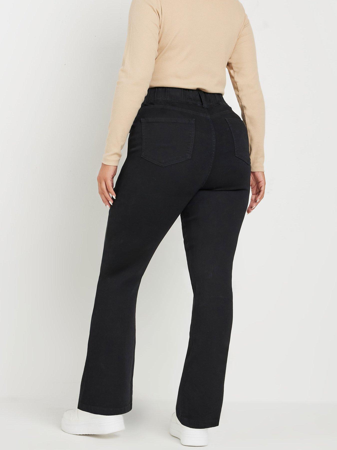  image of yours-curve-flare-jeggings-black