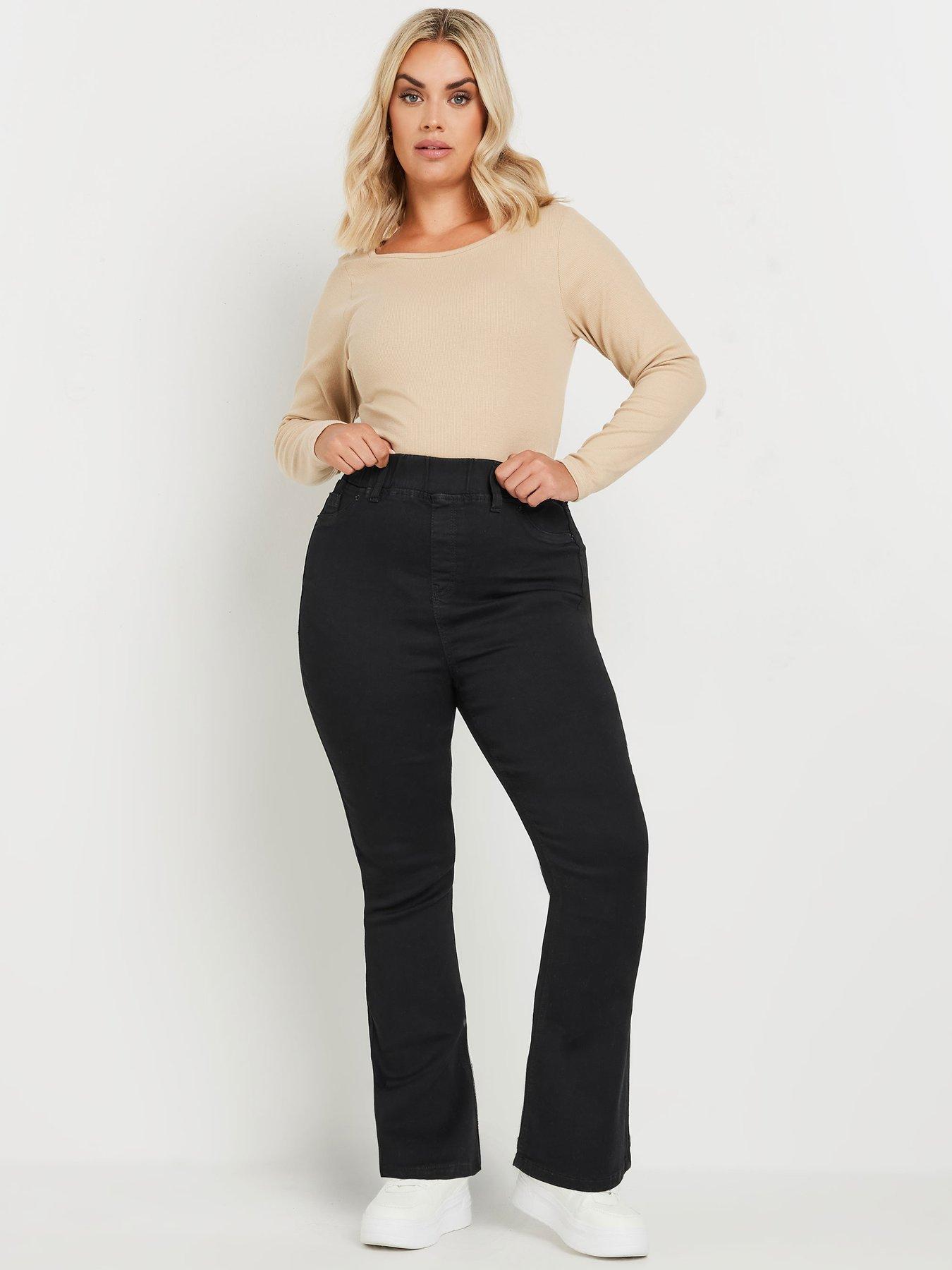  image of yours-curve-flare-jeggings-black
