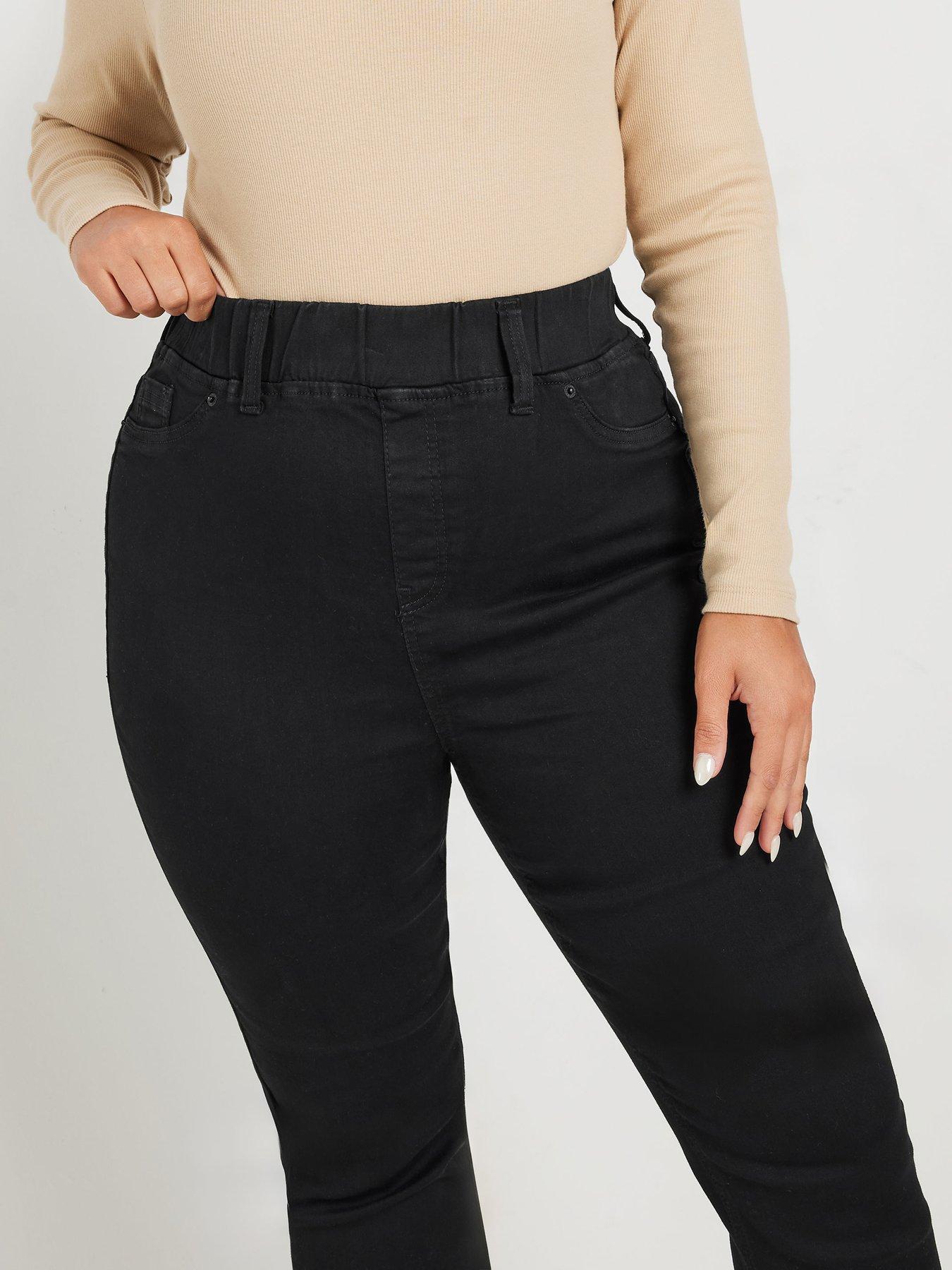  image of yours-curve-flare-jeggings-black