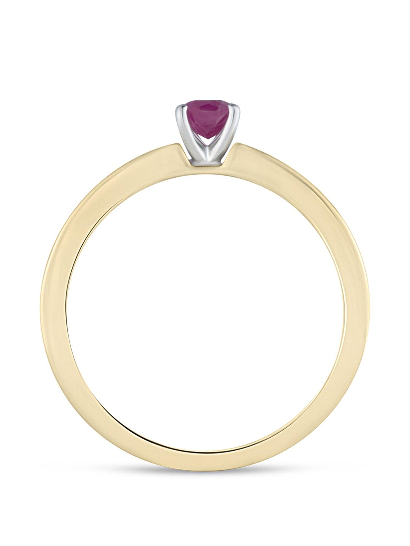  image of love-diamond-ruby-diamond-solitaire-ring