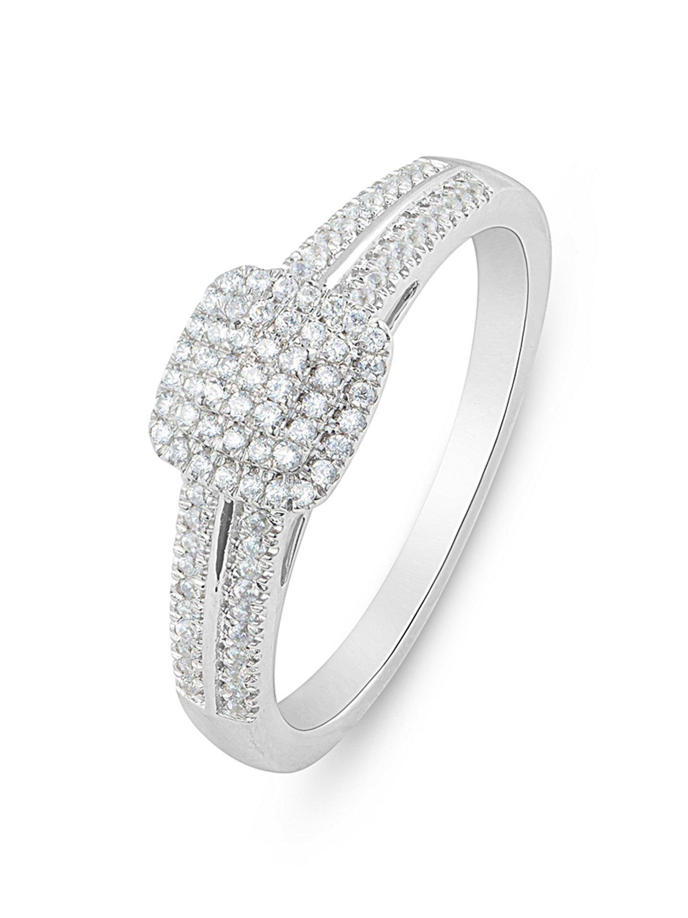 Image 1 of 5 of Love DIAMOND Cluster Diamond Ring