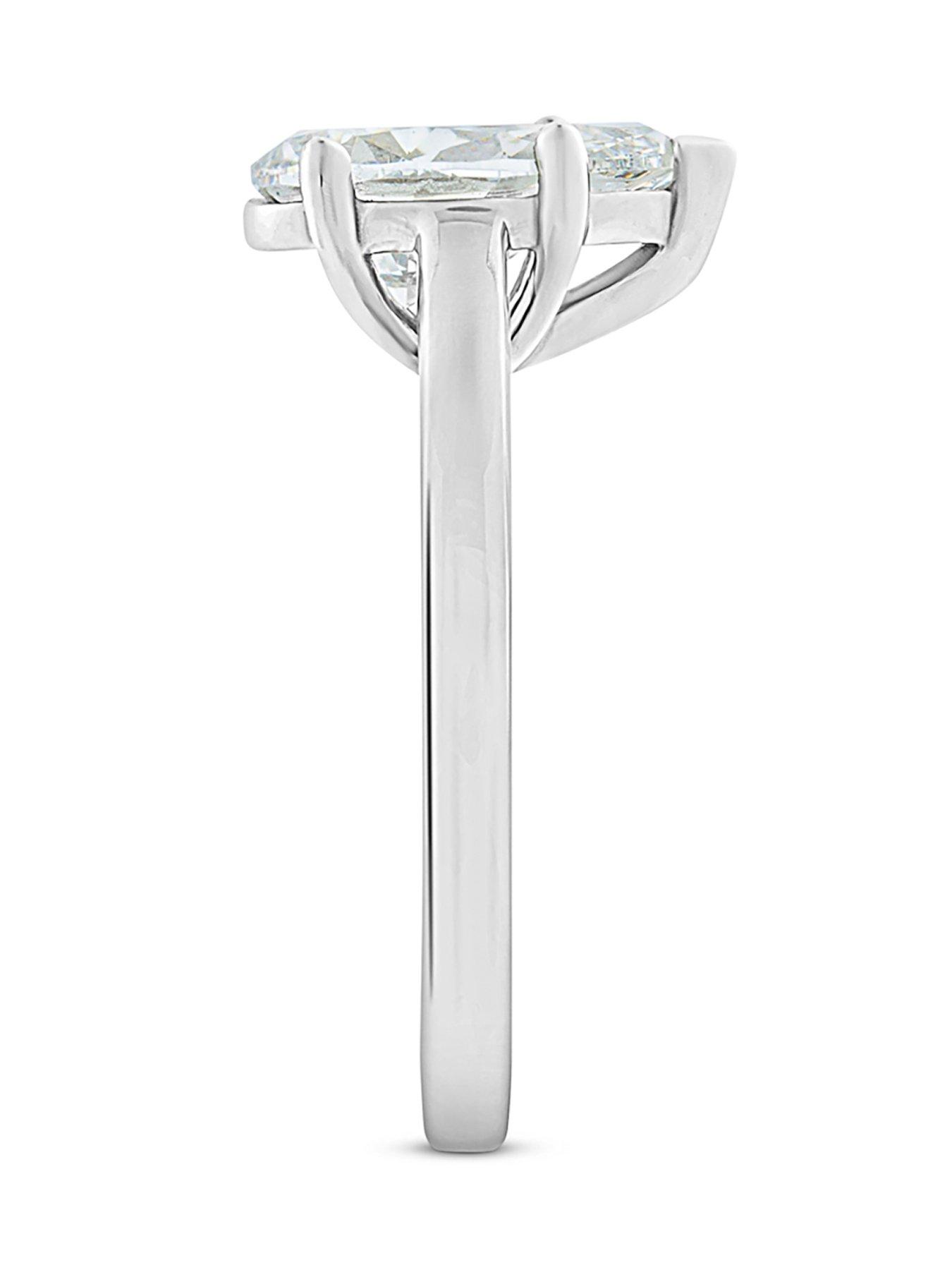  image of love-diamond-2ct-pear-shaped-diamond-solitaire-ring-g-vs-lab-grown