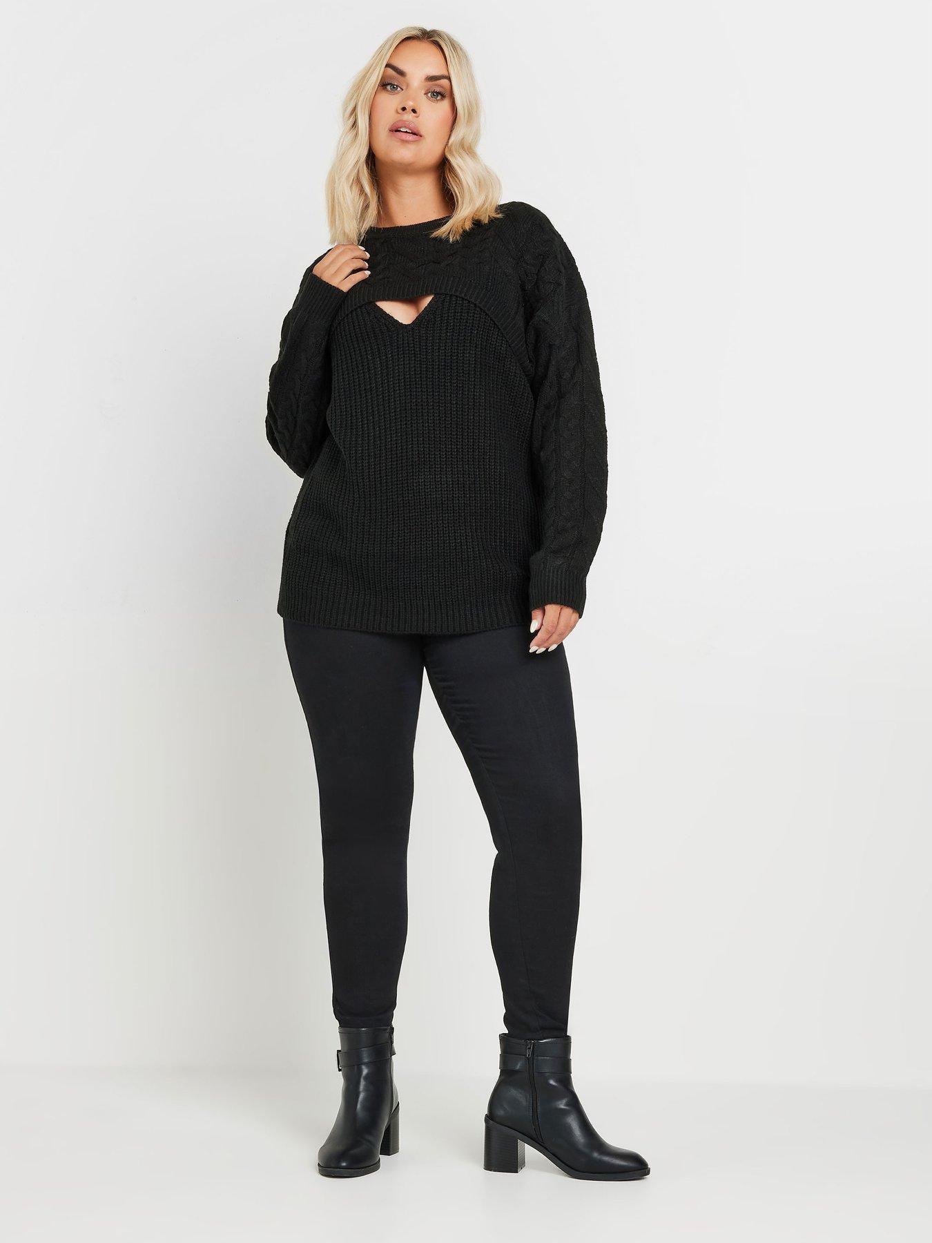 Image 3 of 4 of Yours Curve Cable Cut Out Jumper - Black