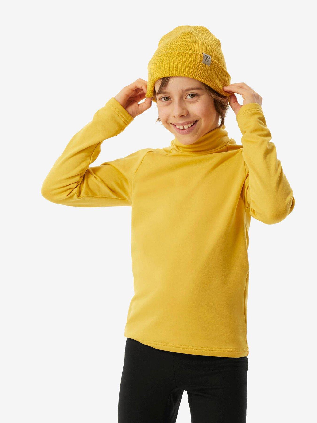 undefined Kids' 500 Ski Baselayer Top - Ochre