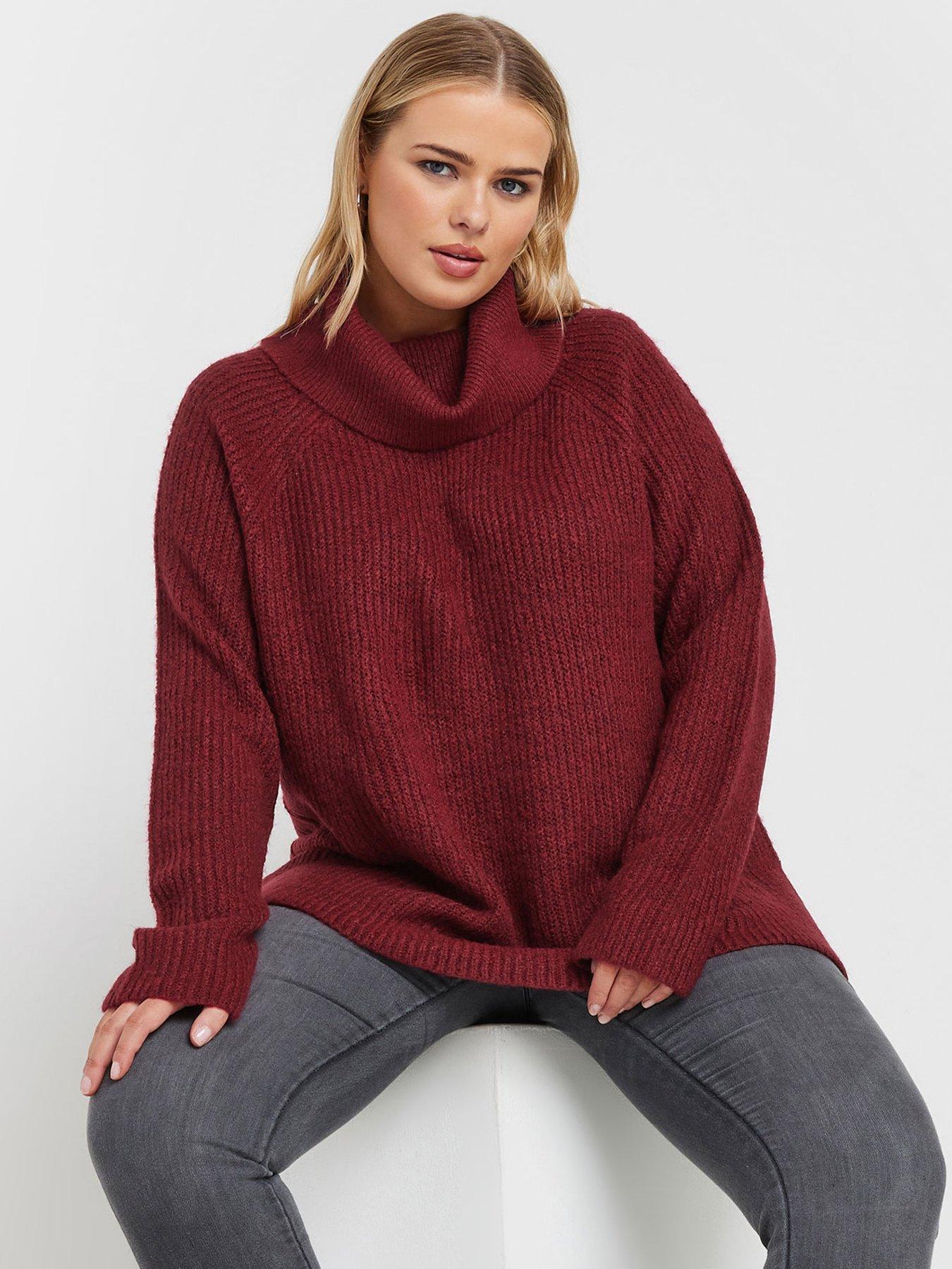 undefined Curve Roll Neck Jumper - Purple