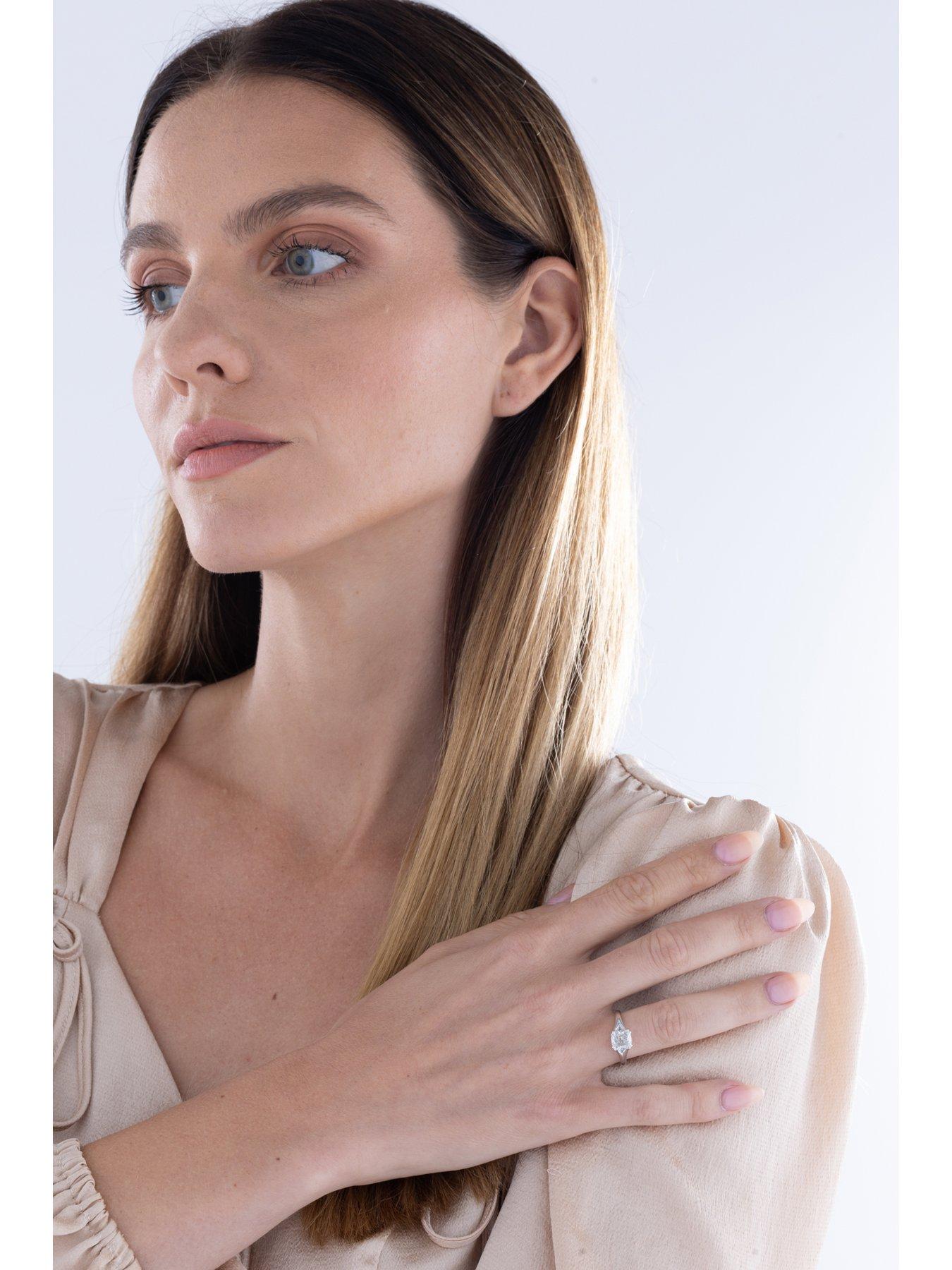  image of love-diamond-2ct-cushion-shaped-diamond-solitaire-ring-g-vs-lab-grown