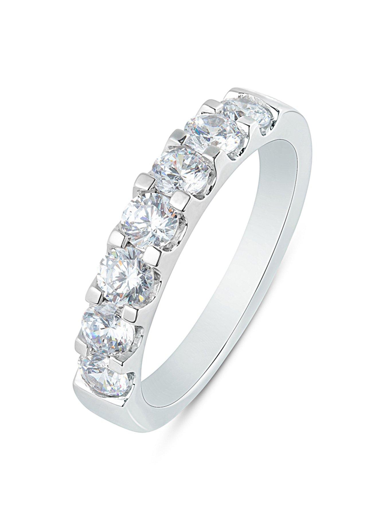 undefined 1Ct Diamond Claw Set Eternity Ring G VS+ Lab Grown