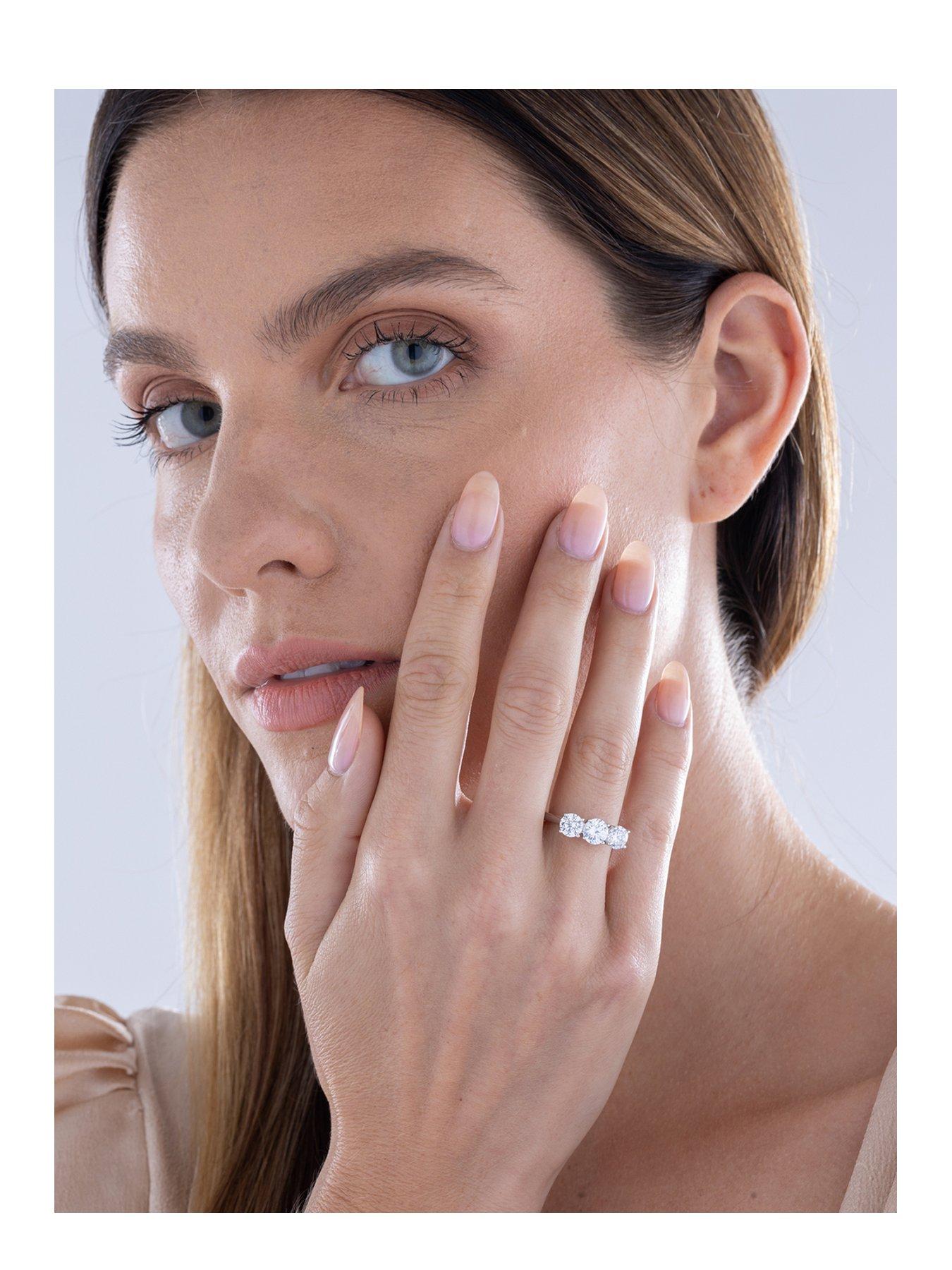 Image 2 of 5 of Love DIAMOND 2Ct Diamond Trilogy Ring G VS+ Lab Grown