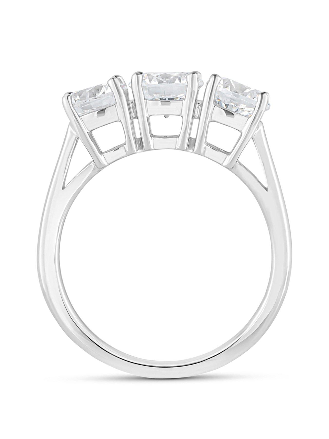 Image 3 of 5 of Love DIAMOND 2Ct Diamond Trilogy Ring G VS+ Lab Grown
