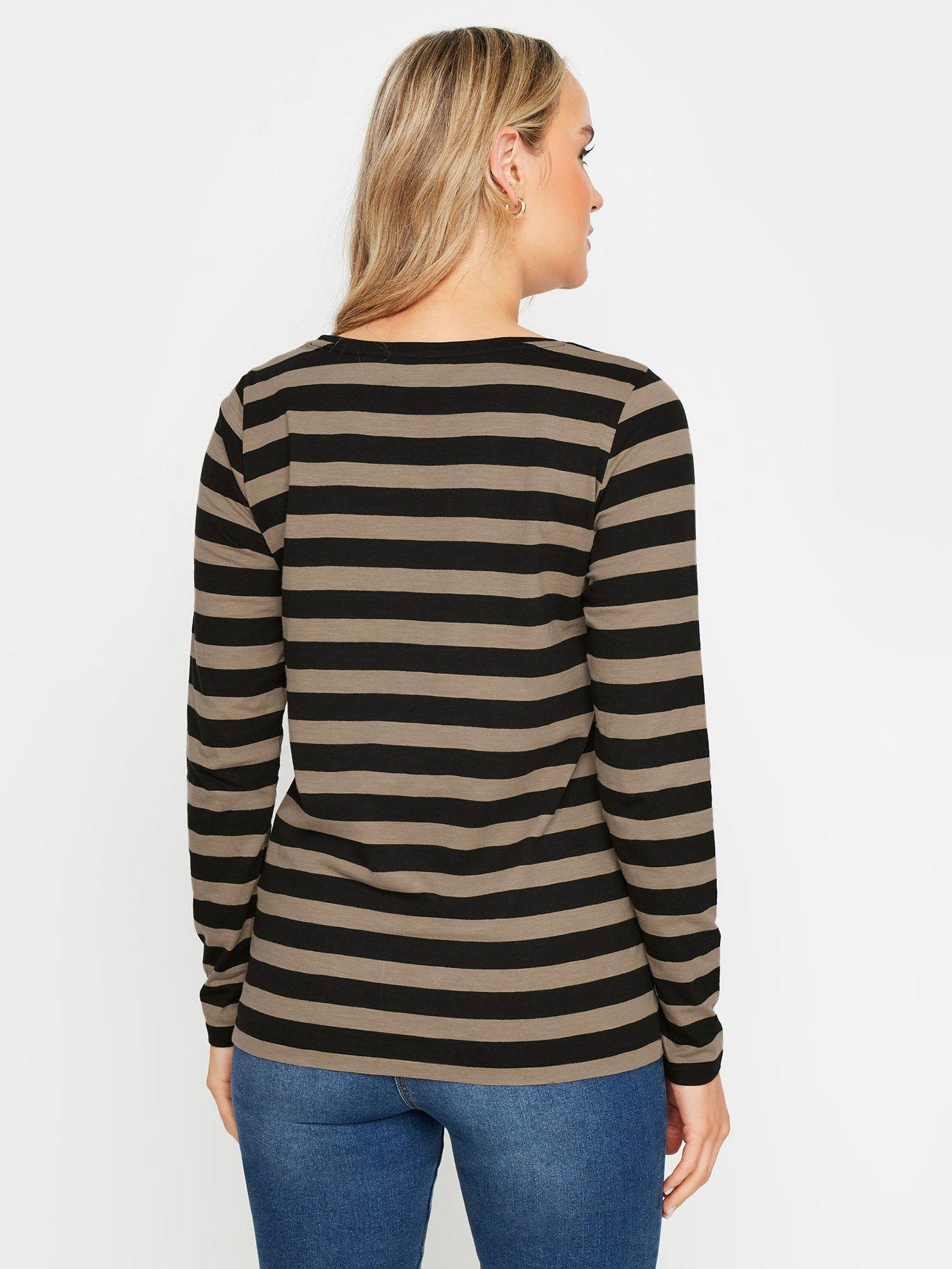  image of long-tall-sally-tall-2-pack-long-sleeve-stripe-t-shirt-multi