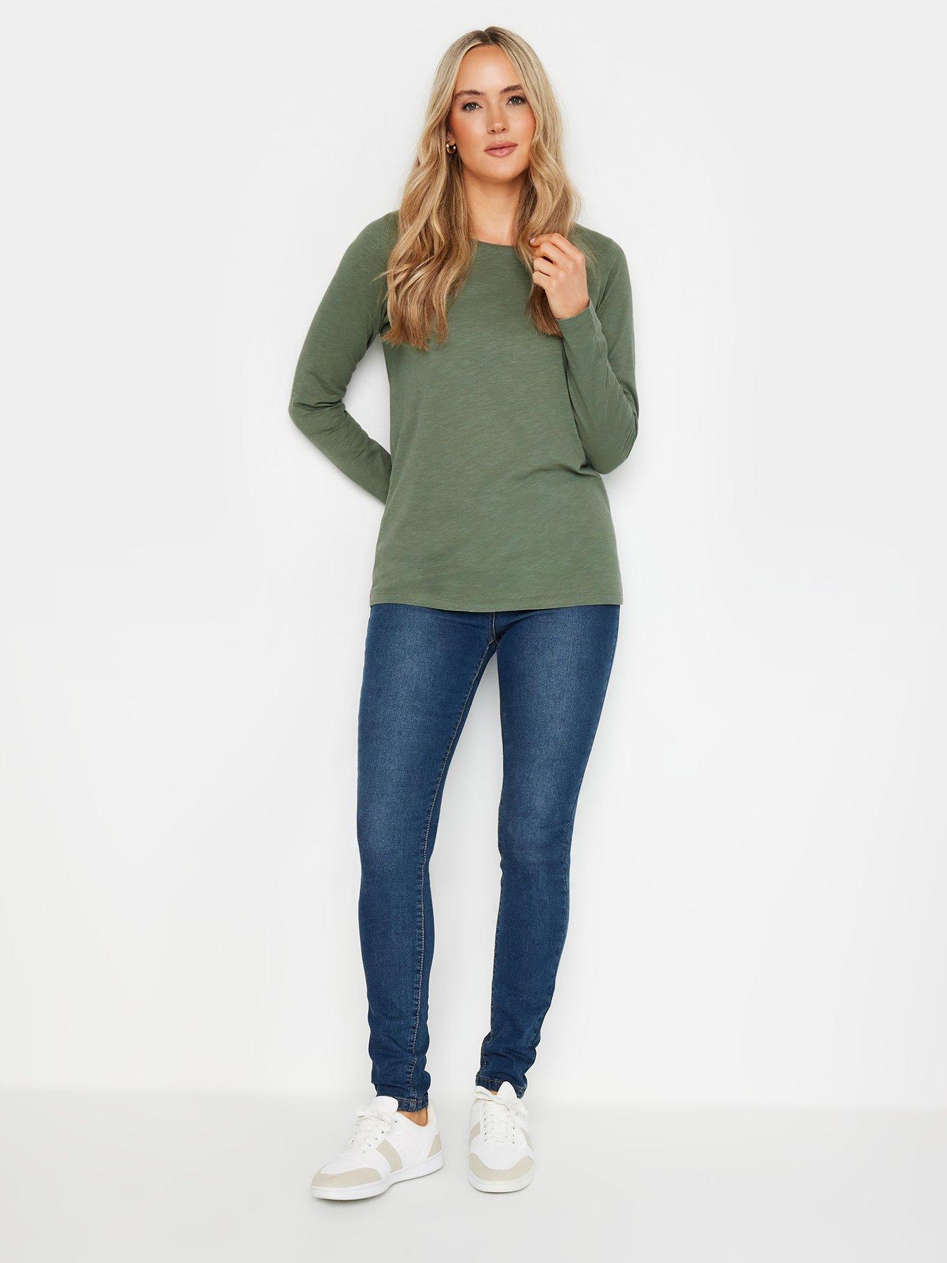  image of long-tall-sally-tall-2-pack-long-sleeve-stripe-t-shirt-multi