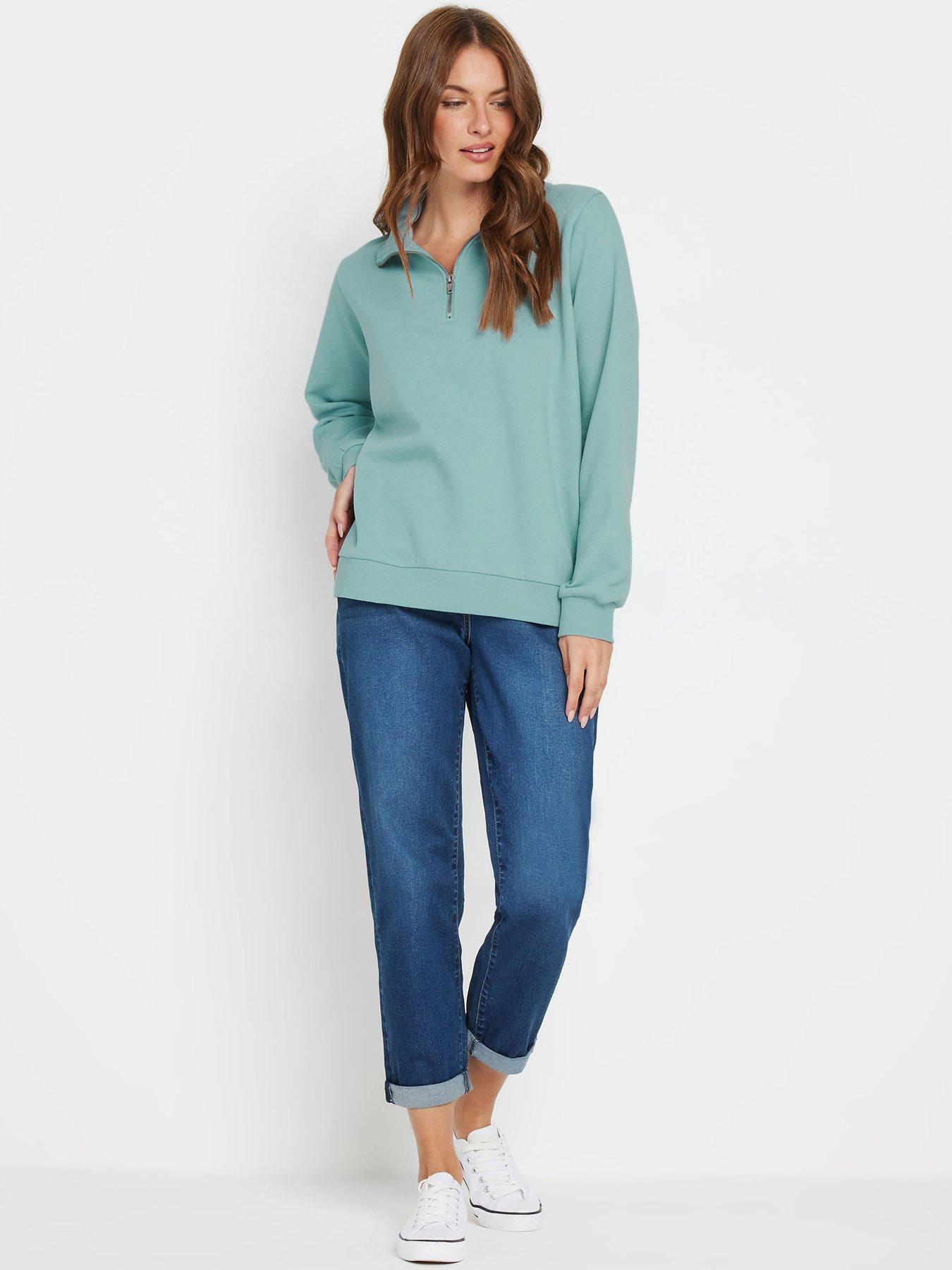 Image 3 of 4 of M&Co Half Zip Sweatshirt - Blue