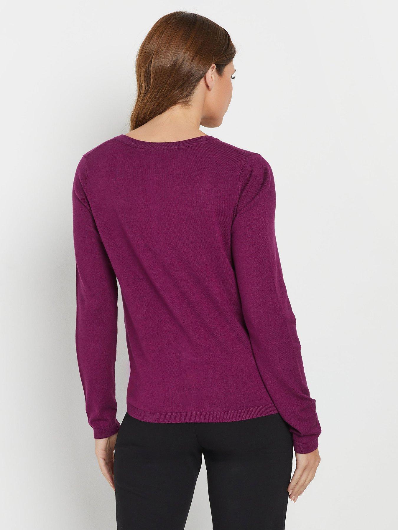  image of mco-button-down-cardi-purple
