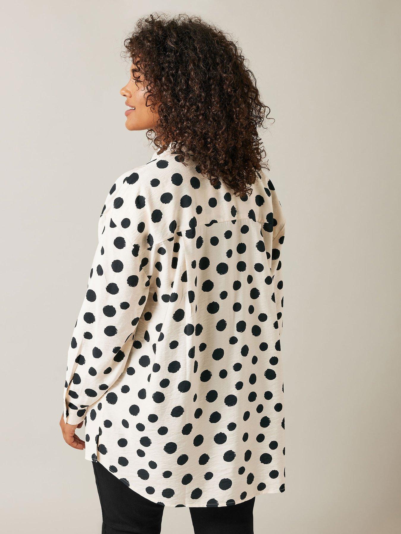  image of evans-oversized-spot-print-shirt