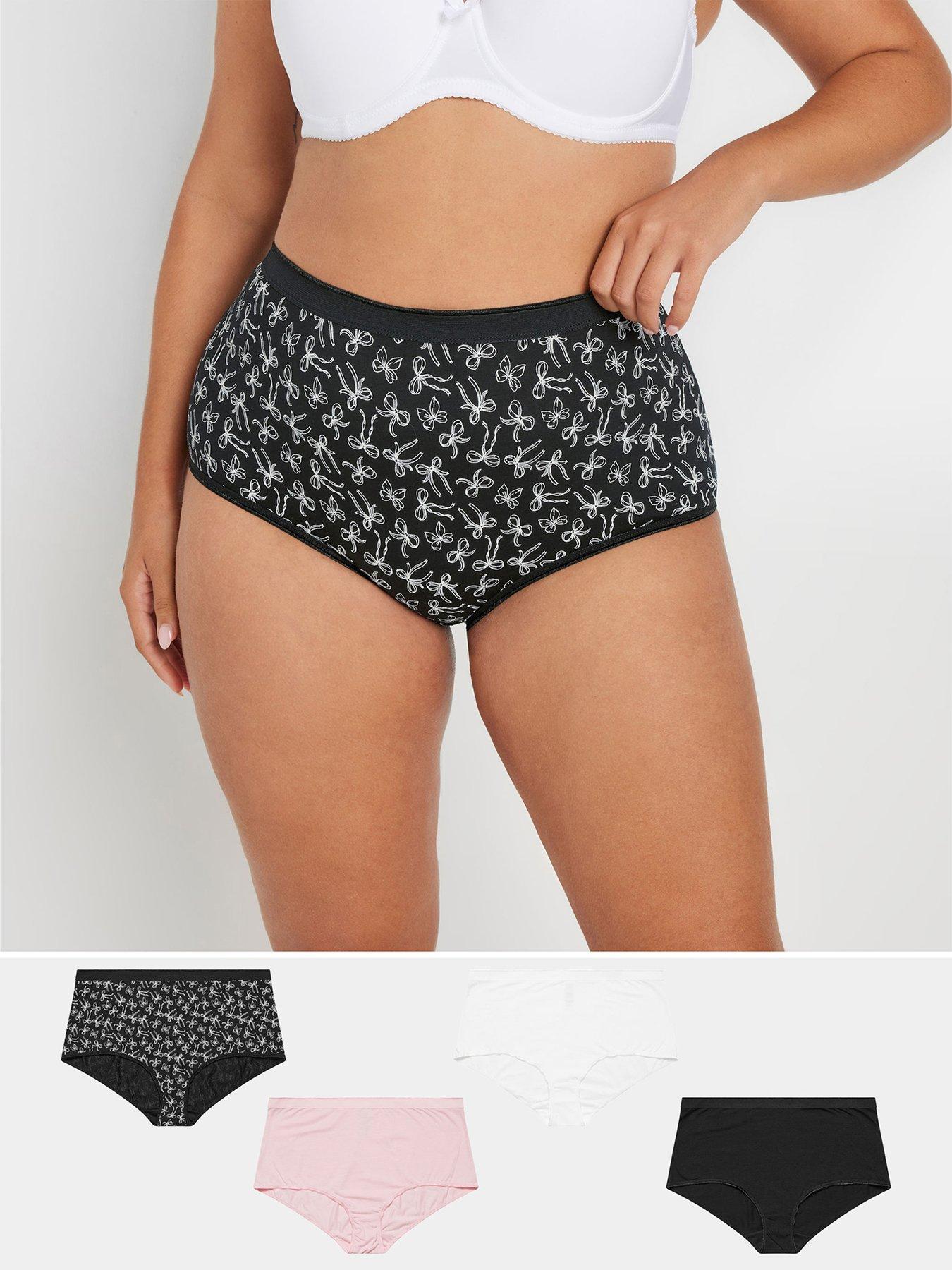 undefined Curve 5 Pack Full Briefs With Stretch - Black