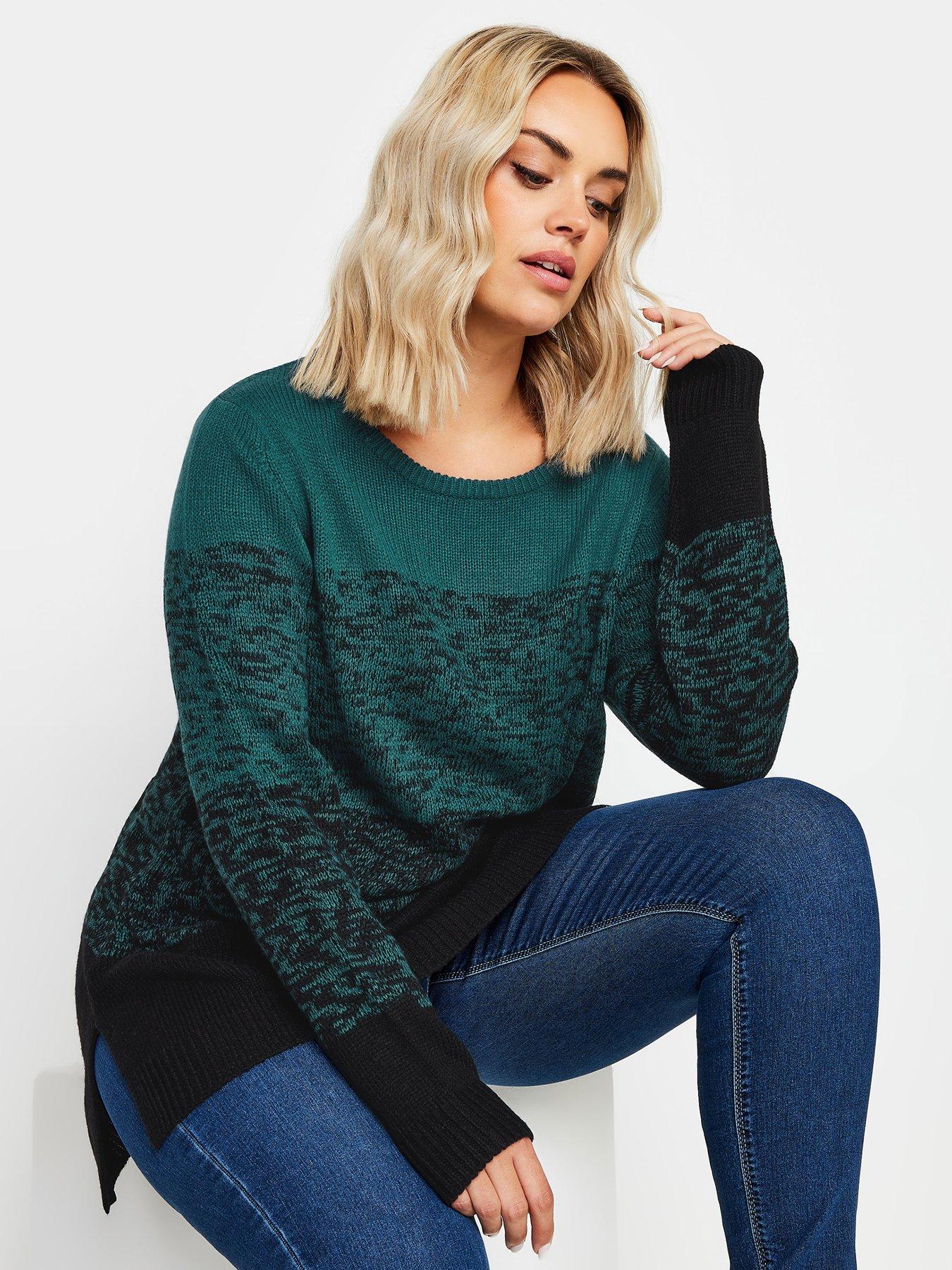 Image 4 of 4 of Yours Curve Colourblock Jumper