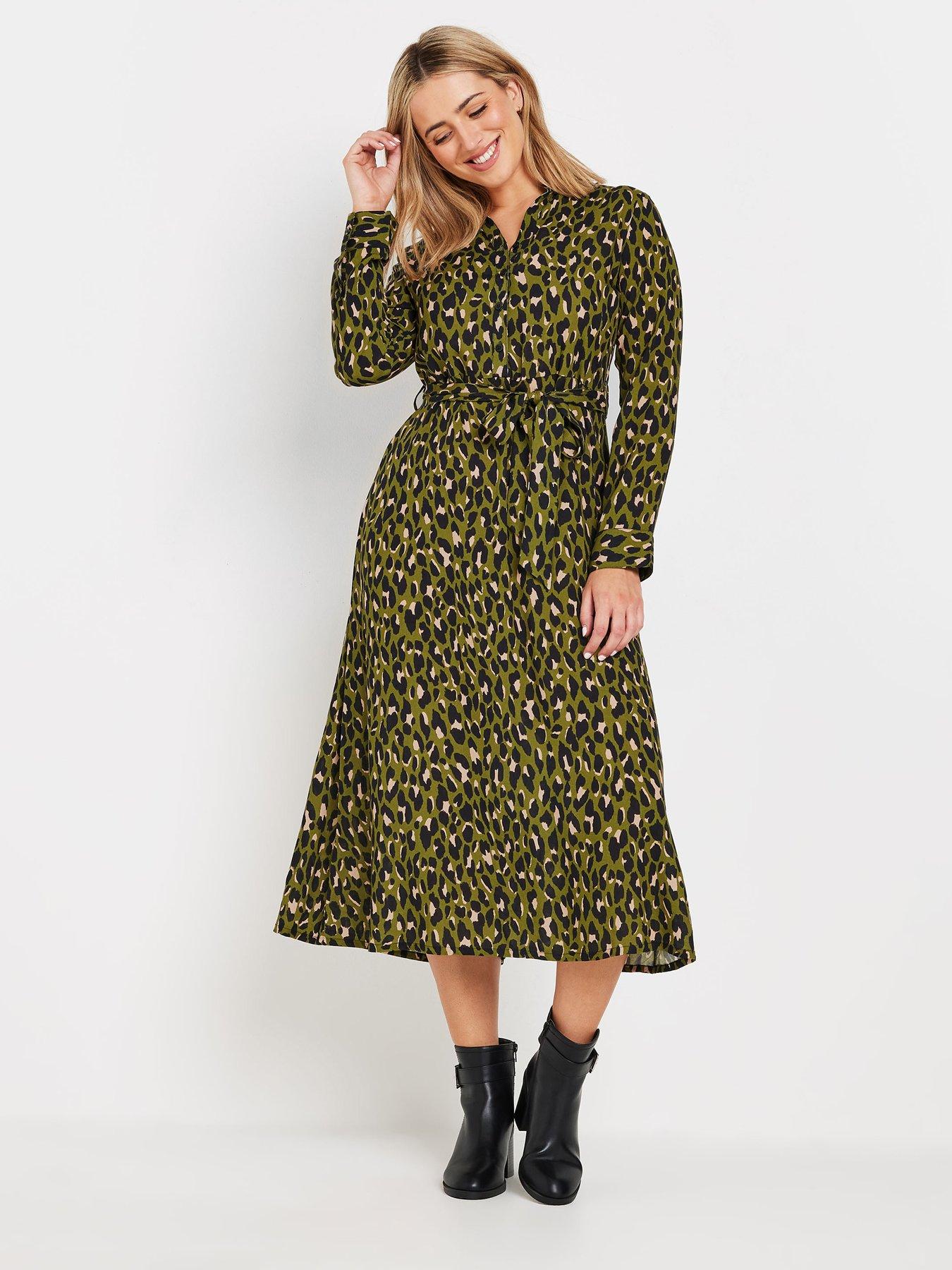  image of mco-animal-printed-shirt-dress