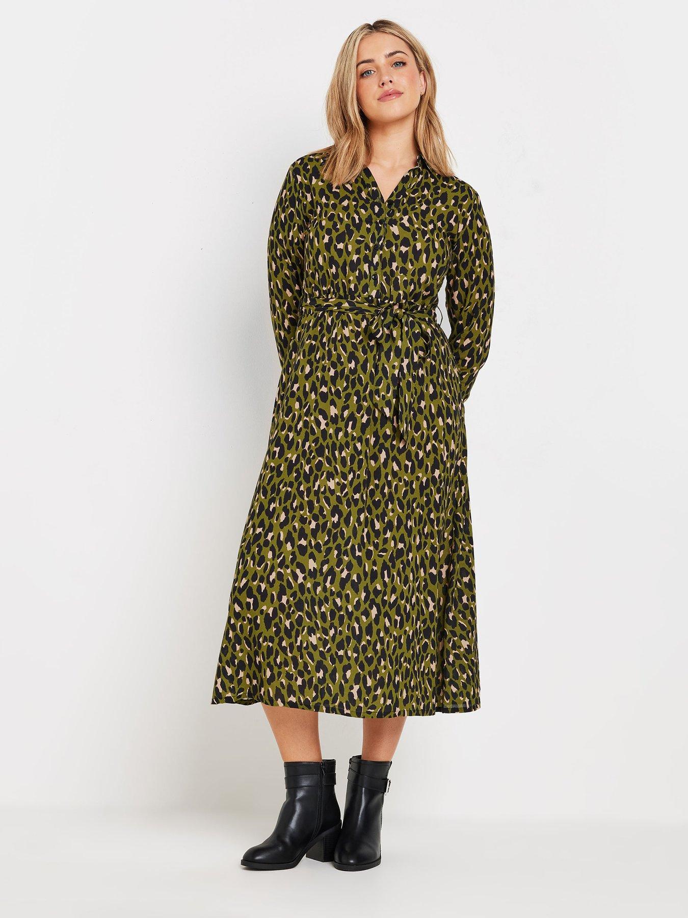  image of mco-animal-printed-shirt-dress