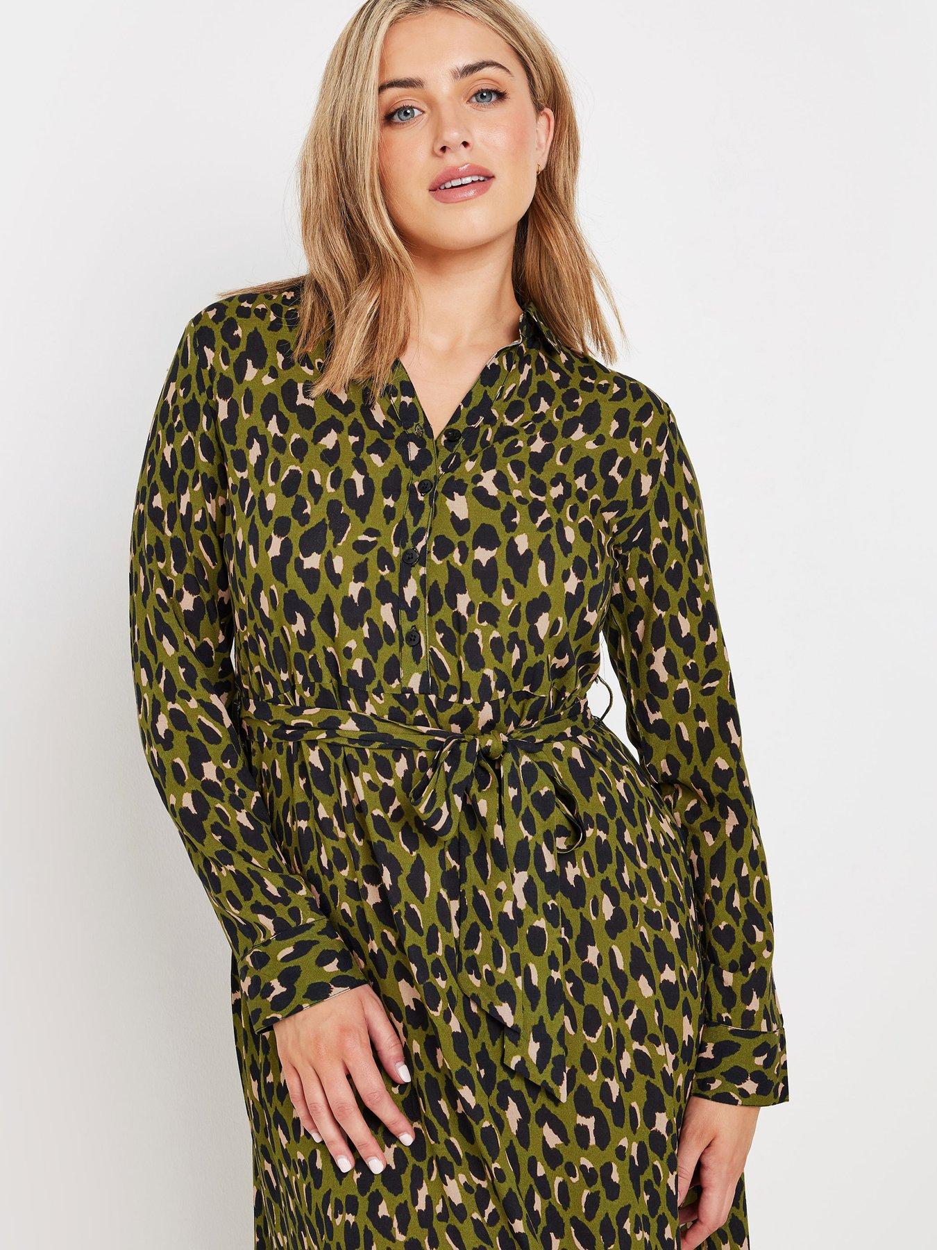  image of mco-animal-printed-shirt-dress