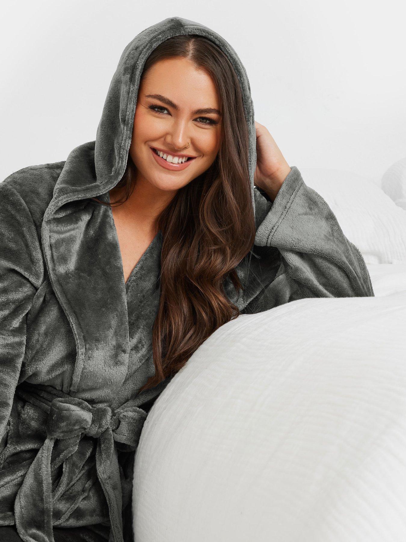  image of yours-curve-hooded-robe-grey