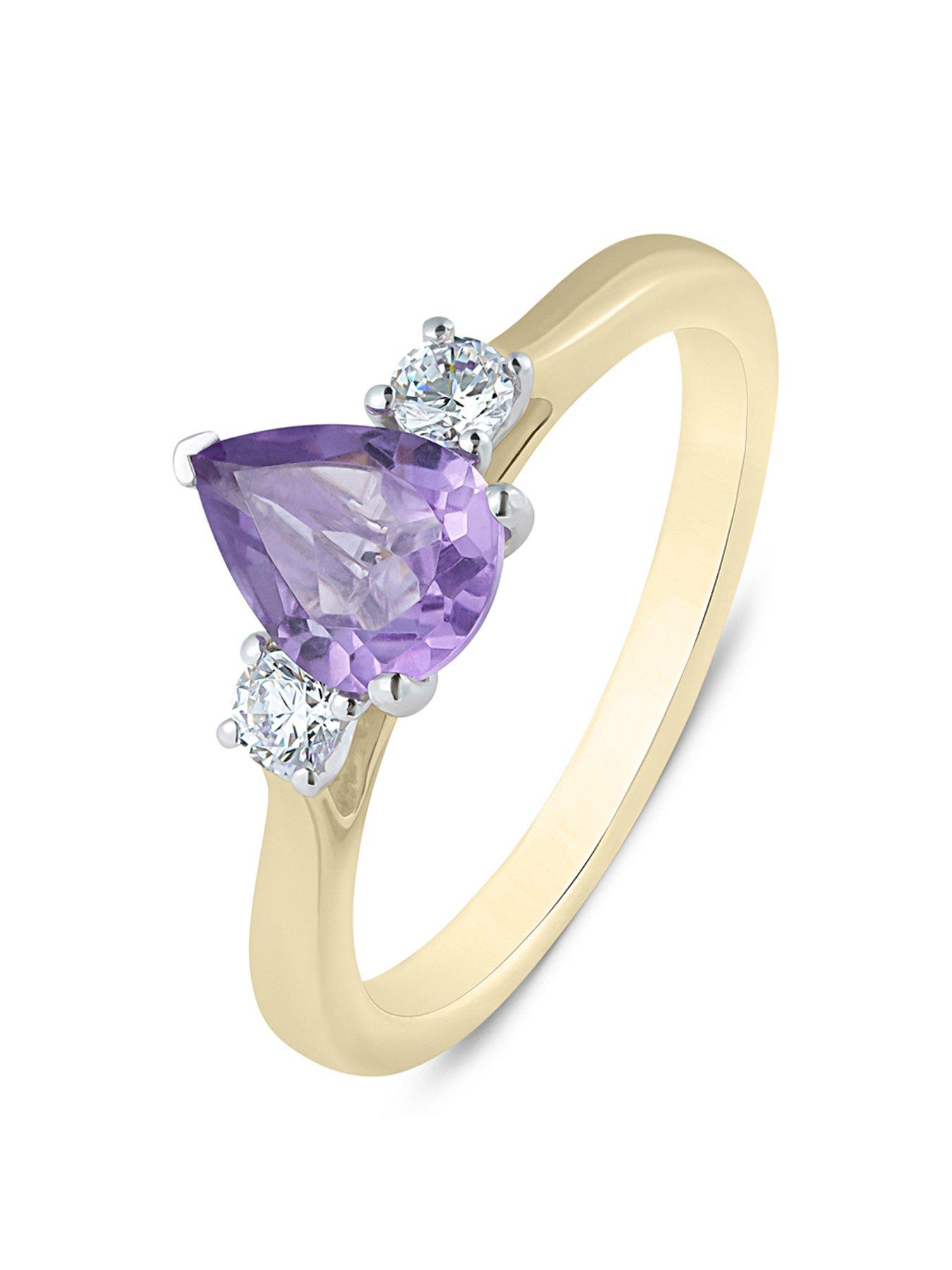 love-diamond-lab-grown-diamond-natural-pink-amethyst-pear-shaped-ring