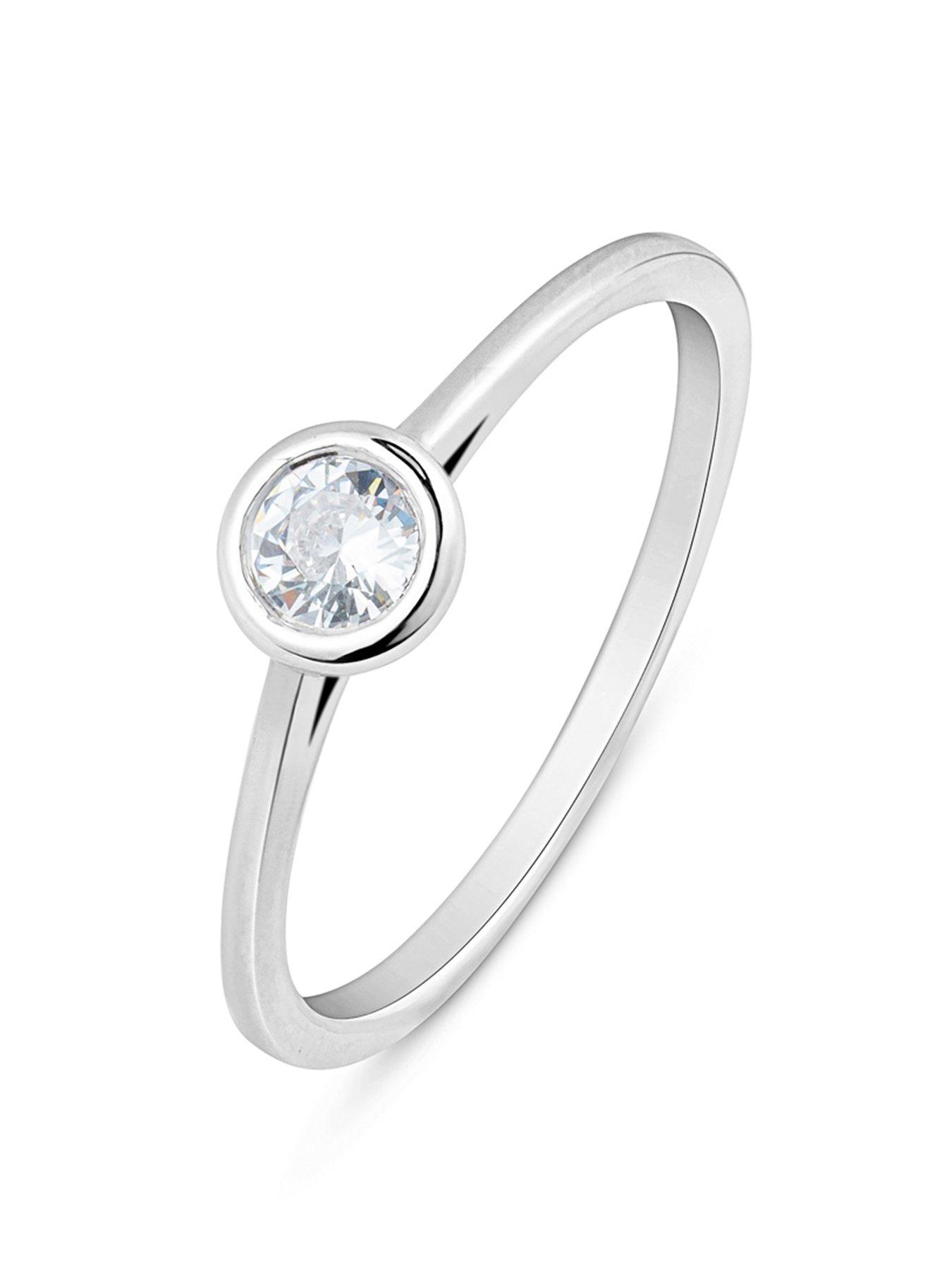 Love DIAMOND Diamond Rubover Solitaire Ring G VS+ Lab Grown