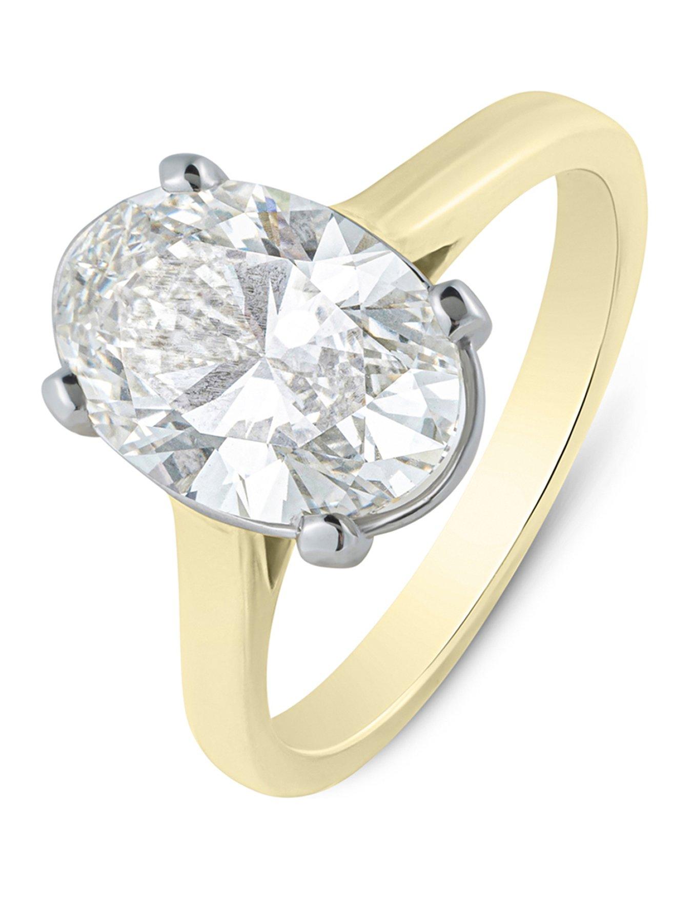 Love DIAMOND 3Ct Oval Diamond Solitaire Ring G VS+ Lab Grown