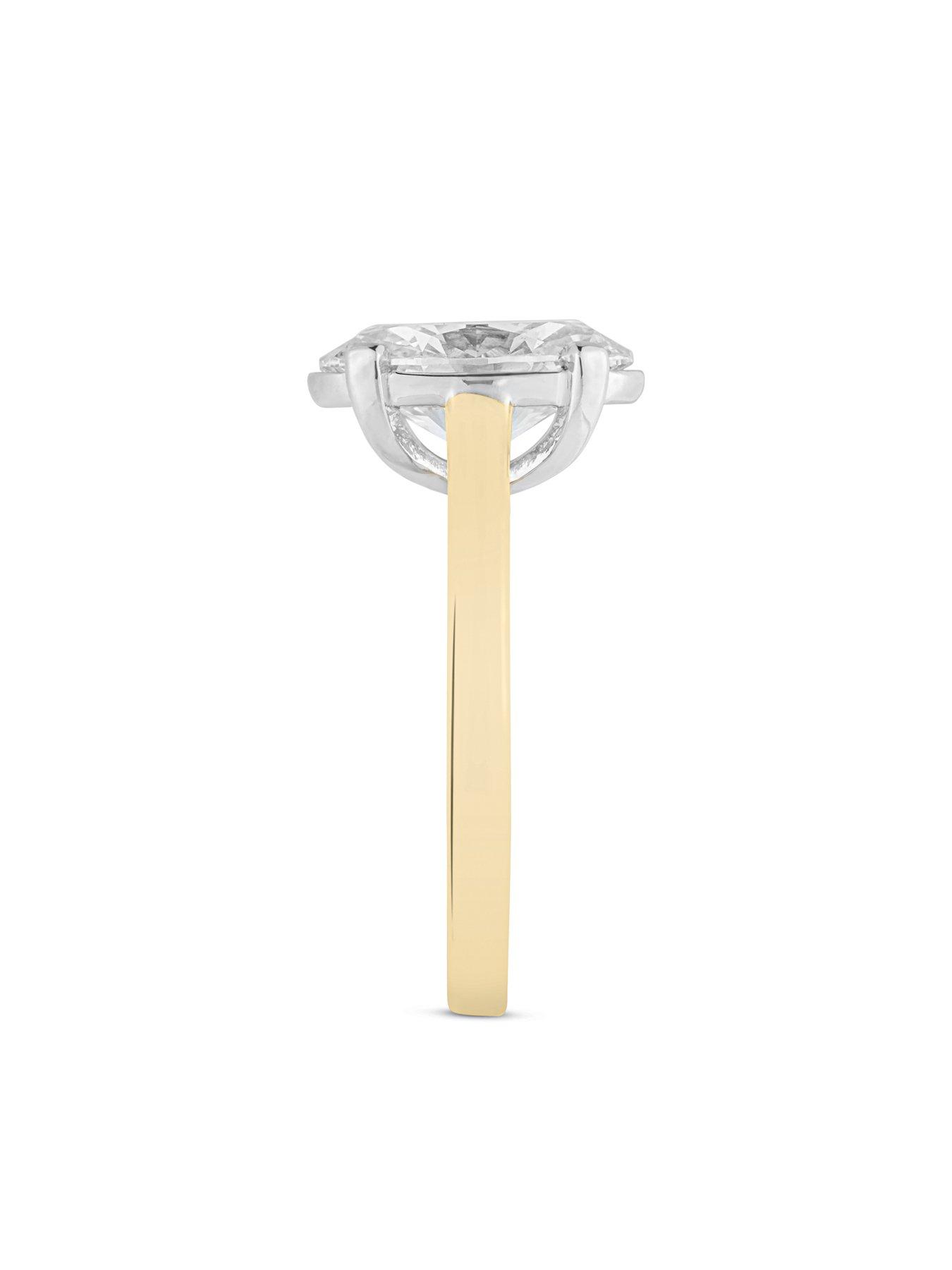 Image 2 of 5 of Love DIAMOND 3Ct Oval Diamond Solitaire Ring G VS+ Lab Grown