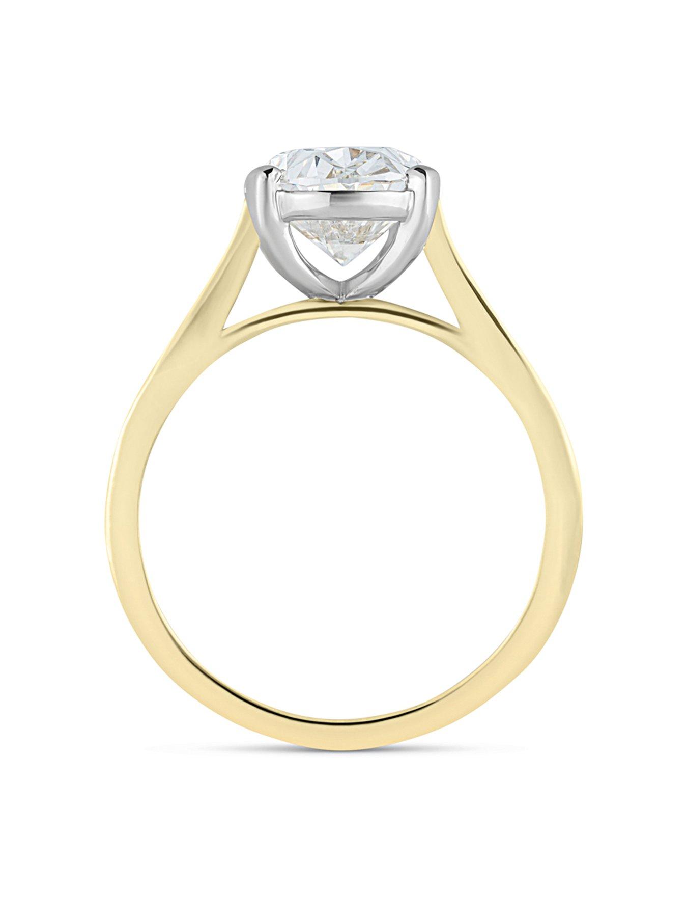 Image 5 of 5 of Love DIAMOND 3Ct Oval Diamond Solitaire Ring G VS+ Lab Grown