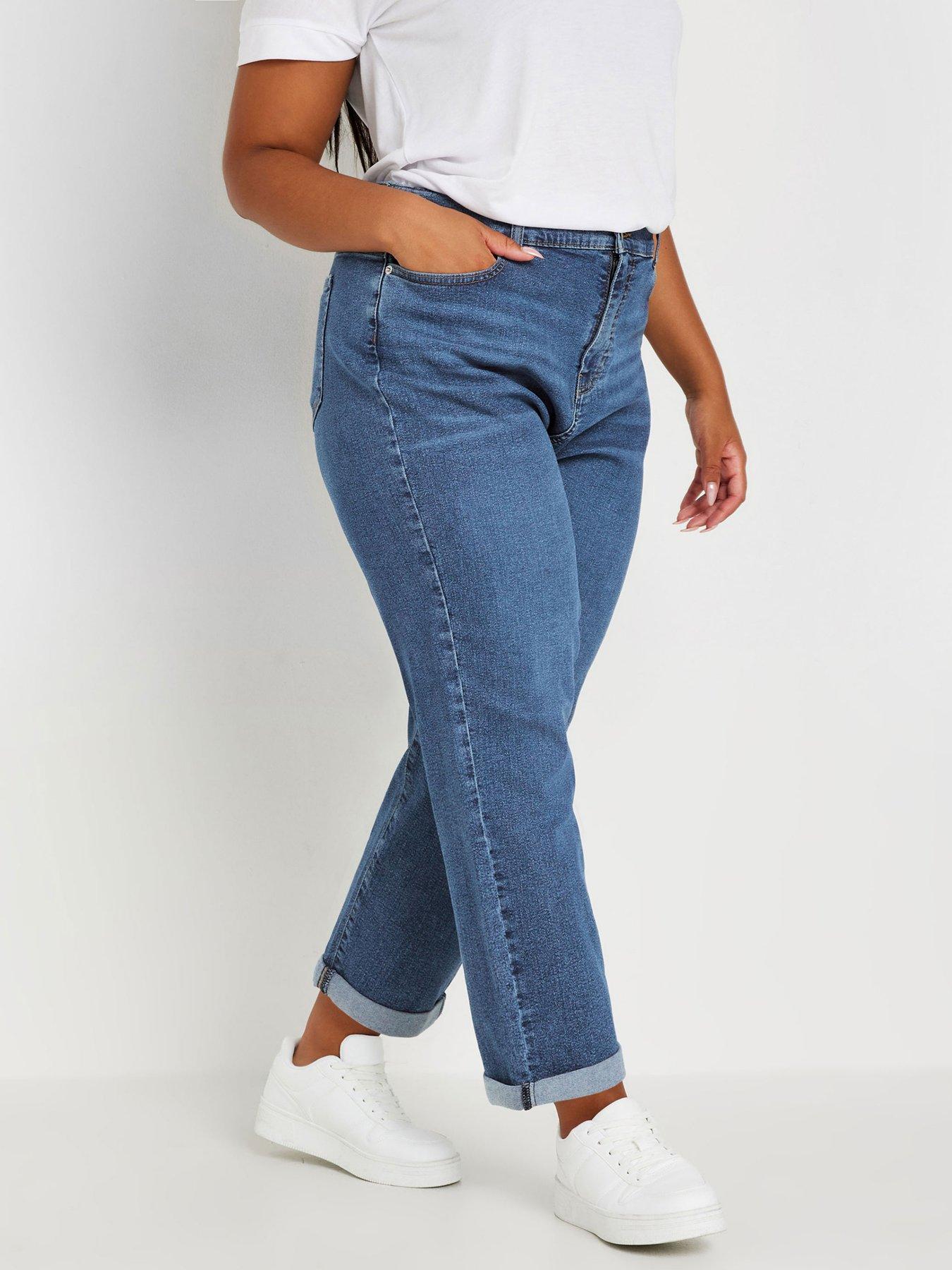undefined Curve Boyfriend Jean Mid - Blue