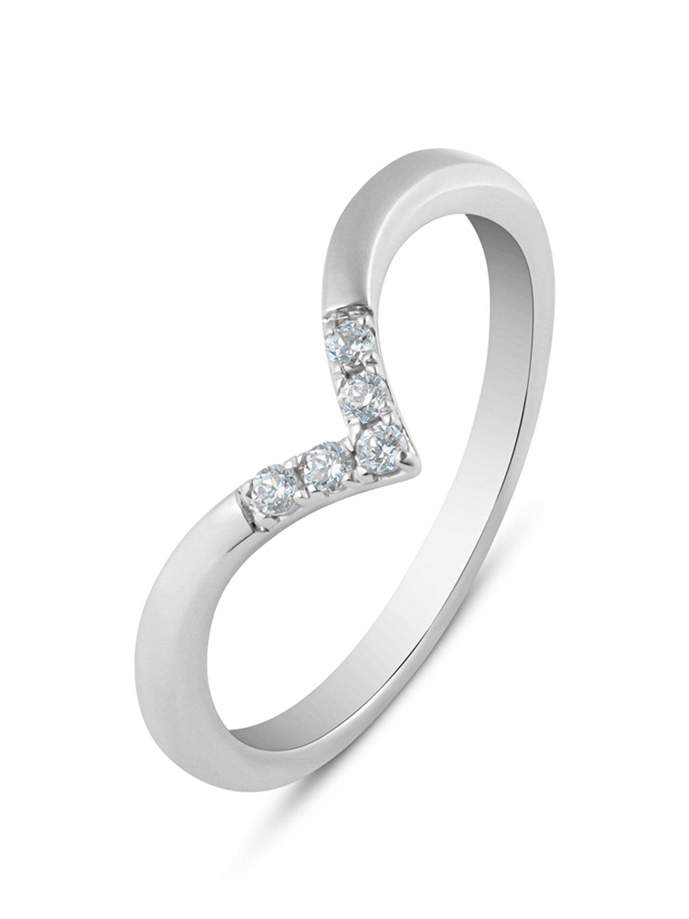 undefined Diamond Wishbone Ring