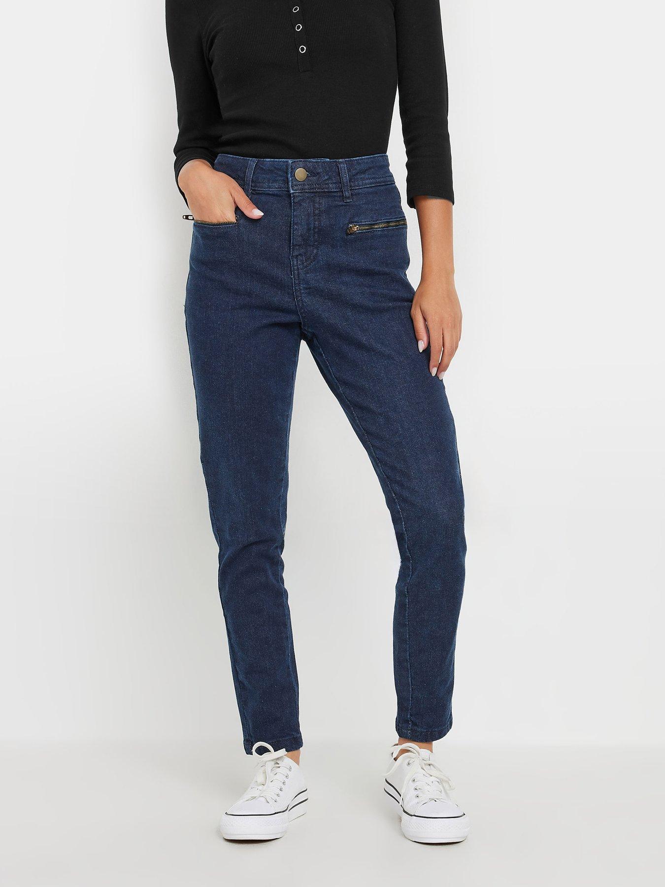 undefined Petite Zip Pocket Skinny Jean - Blue