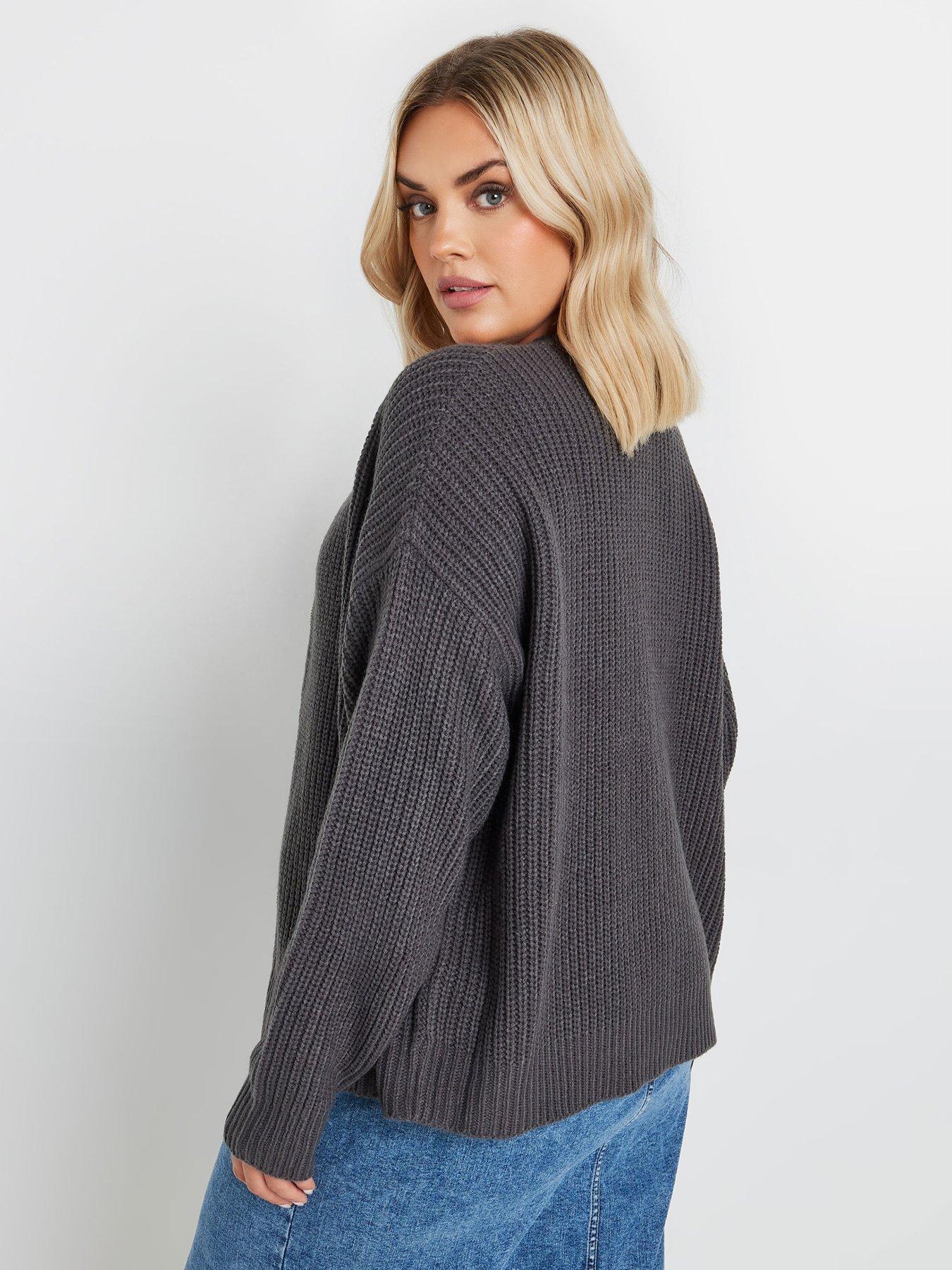 Campfires And Friends Cardigan In Grey   Curves main image 1