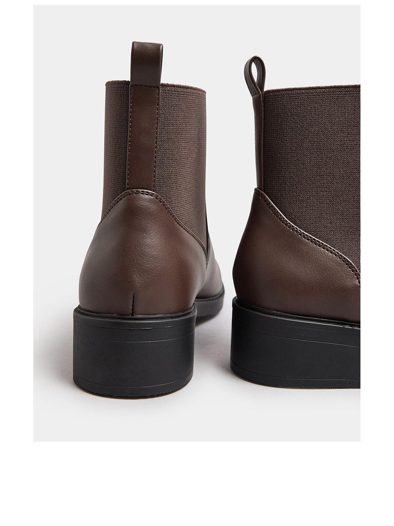 Image 3 of 4 of Yours Extra Wide Fit Pu Chelsea Boot - Brown