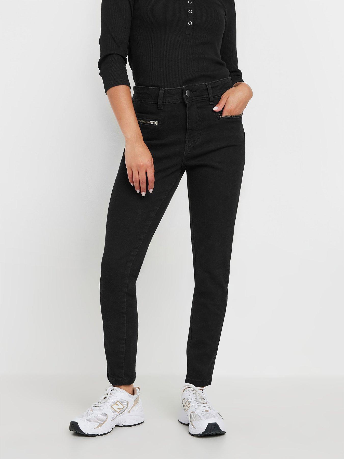 undefined Petite Zip Pocket Skinny Jean - Black