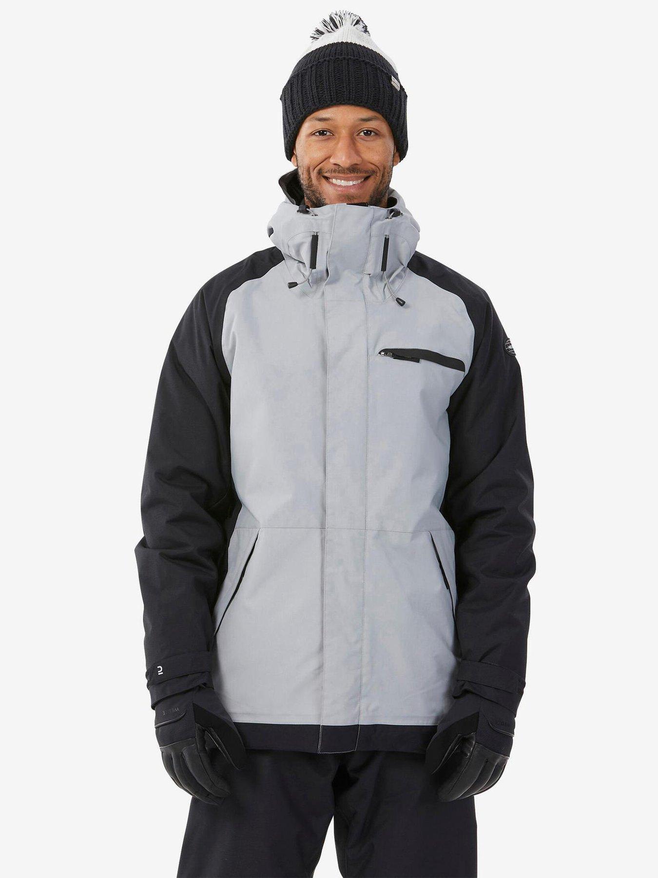 undefined Men's 100 Snowboard Jacket - Grey/Black
