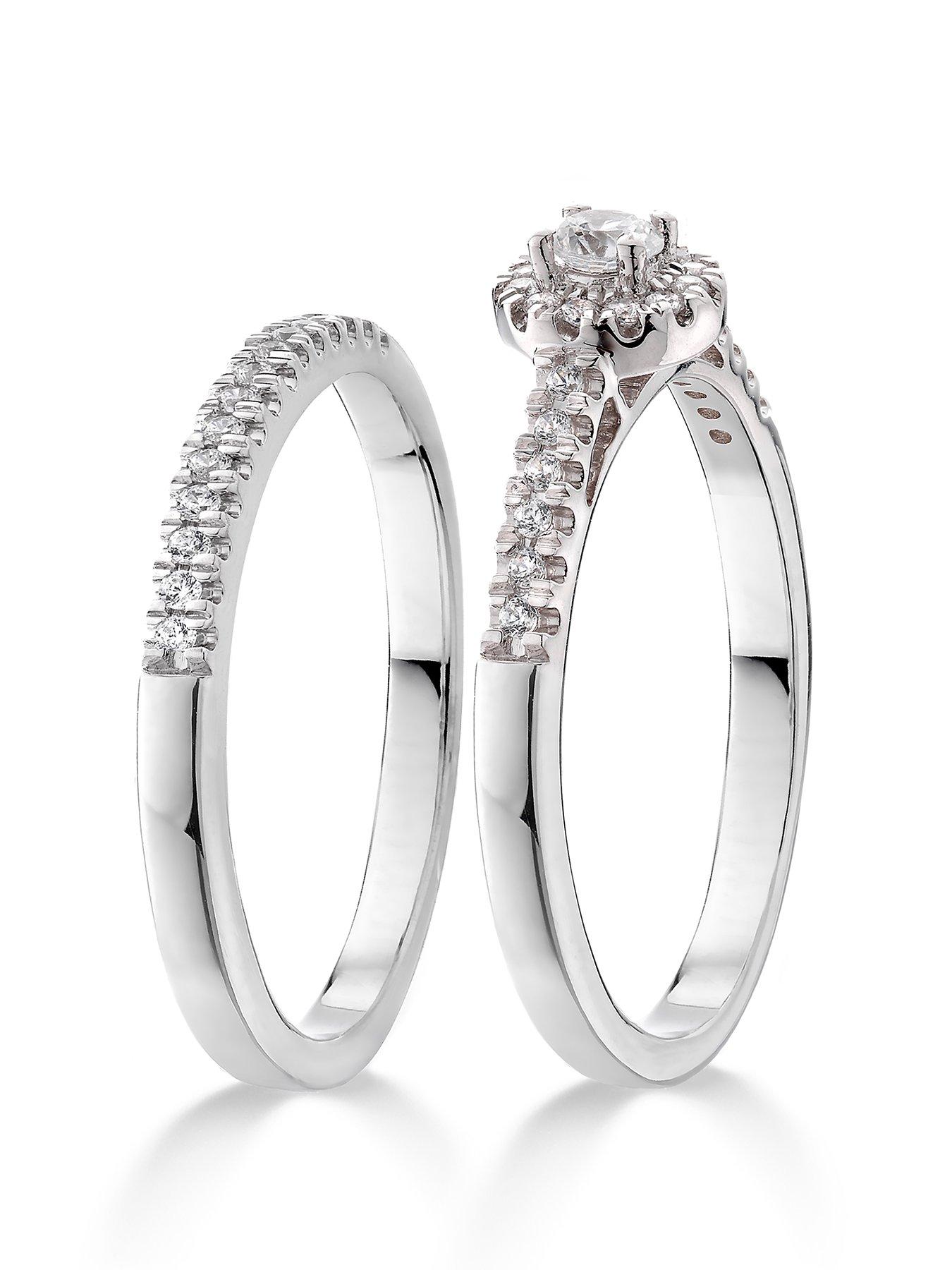 Image 3 of 5 of Love DIAMOND Diamond Bridal Wedding Ring Set G VS+ Lab Grown