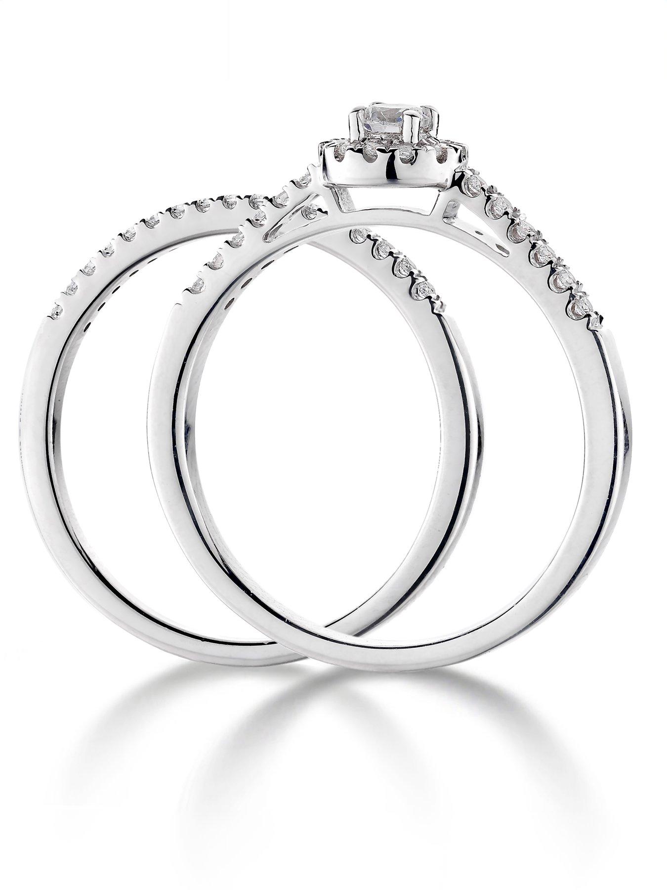 Image 4 of 5 of Love DIAMOND Diamond Bridal Wedding Ring Set G VS+ Lab Grown