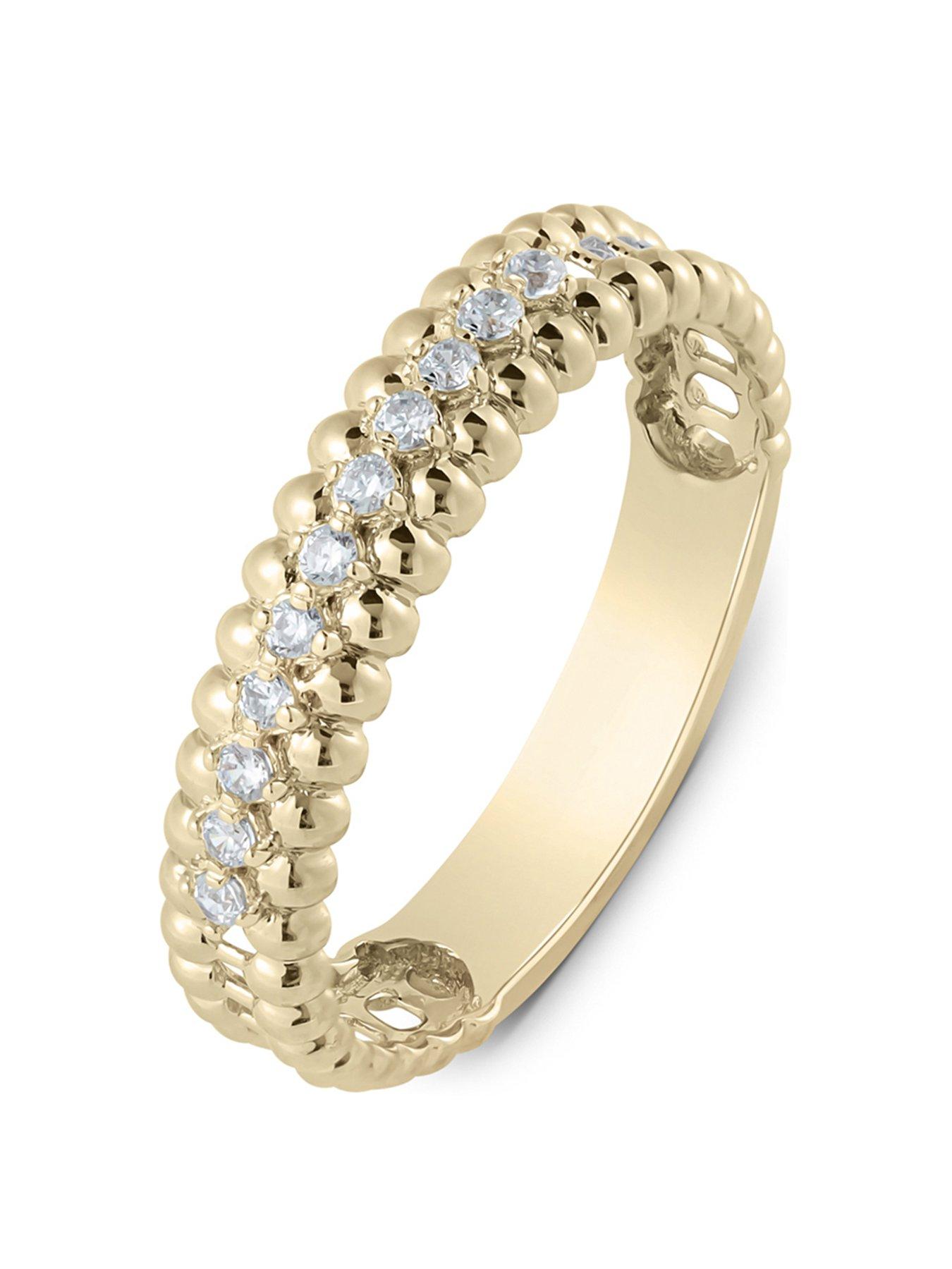 Image 1 of 5 of Love DIAMOND Thick Band Diamond Eternity Ring