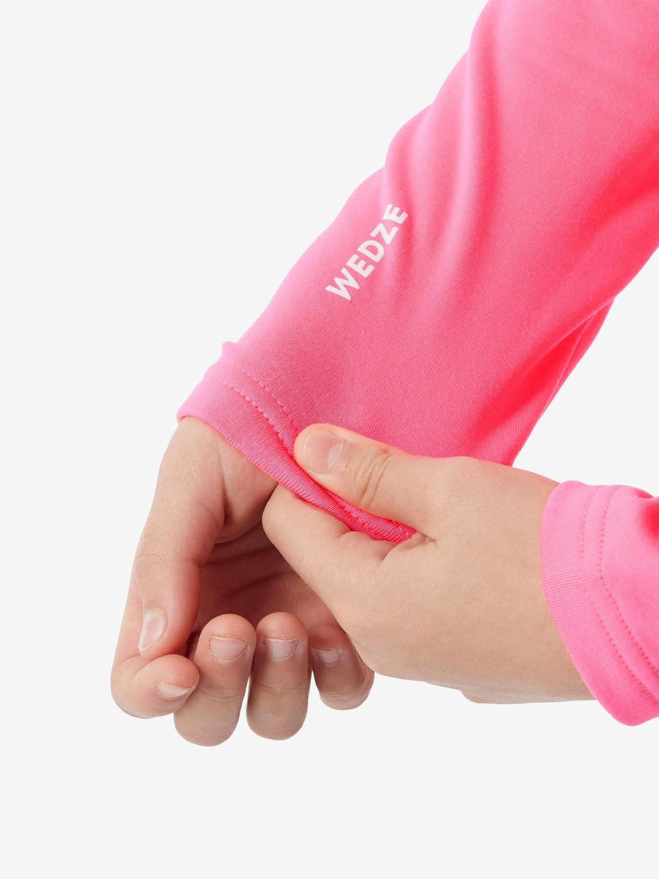  image of decathlon-kids-500nbspbaselayernbsptop-neon-pink