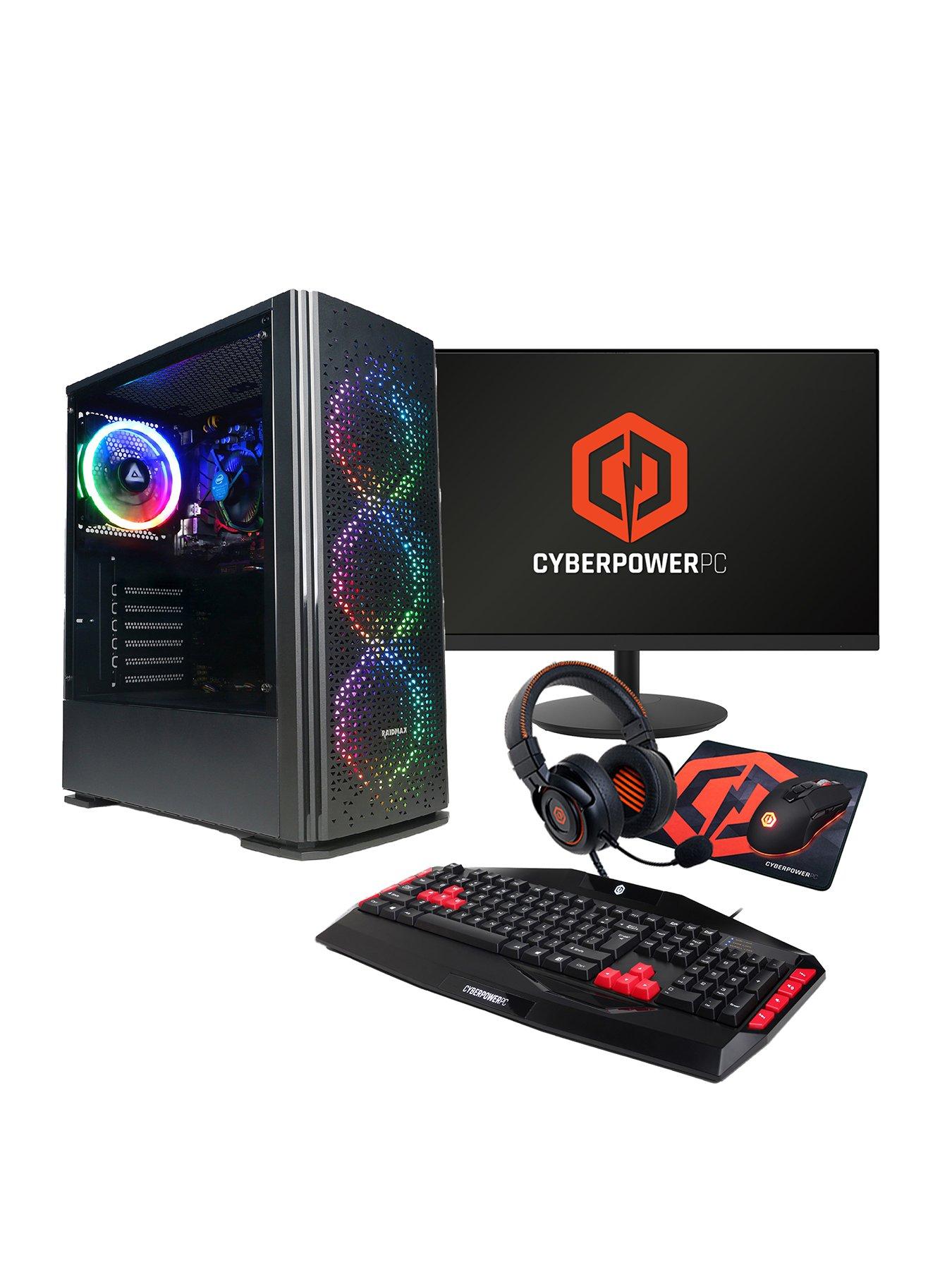 CyberPower PC Blaze Gaming PC Bundle - AMD Ryzen 5 8500G, 16GB DDR5 RAM, 1TB M.2 NVMe SSD - with 23.8in Monitor, Headset, Keyboard, Mouse  &  Mouse Pad
