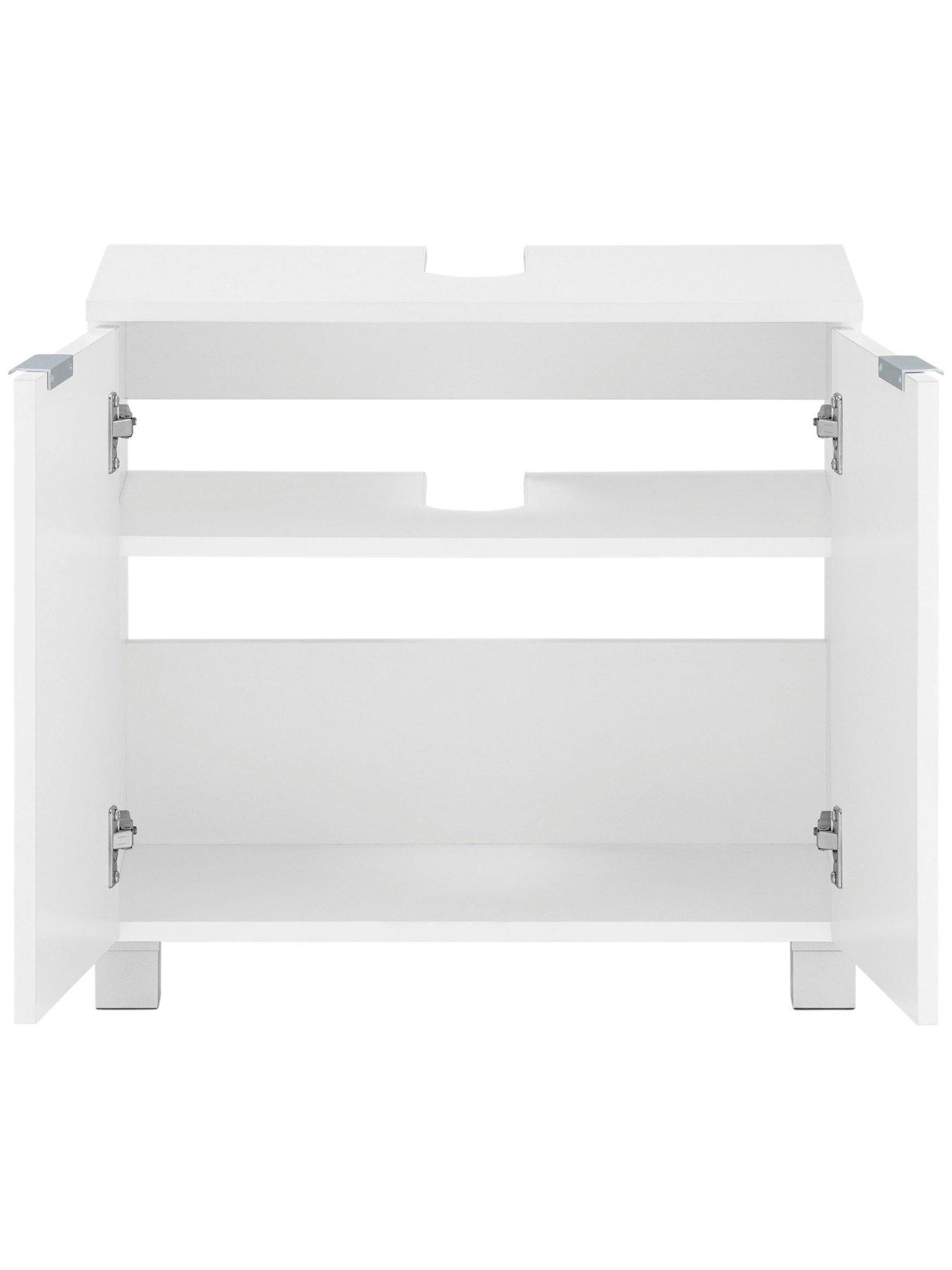  image of dorel-home-atlas-2-drawer-under-sink-cabinet-white-gloss