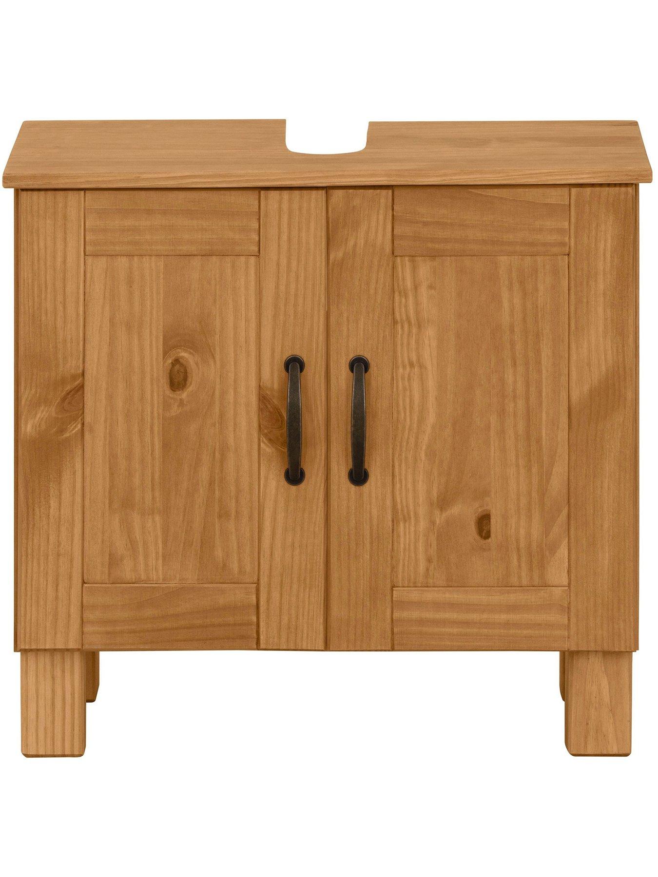  image of dorel-home-alby-under-sink-cabinet-stained-wax