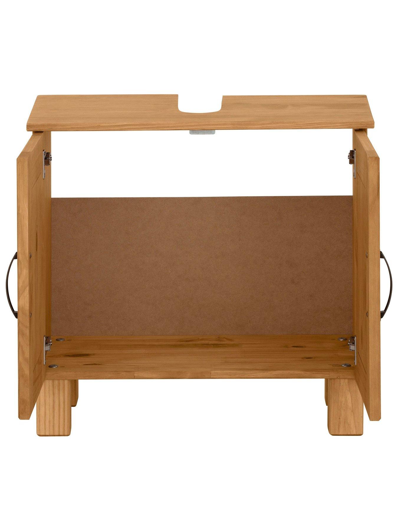  image of dorel-home-alby-under-sink-cabinet-stained-wax
