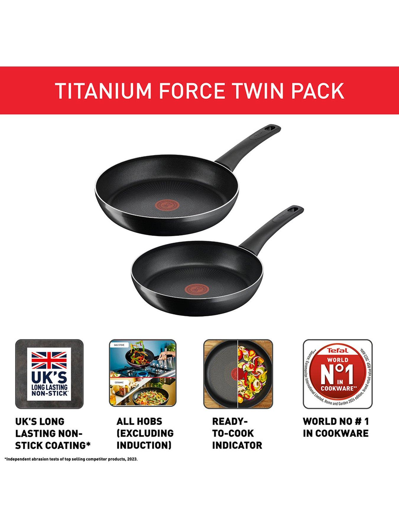  image of tefal-titanium-force-frying-pan-twin-pack-20cm-26cm