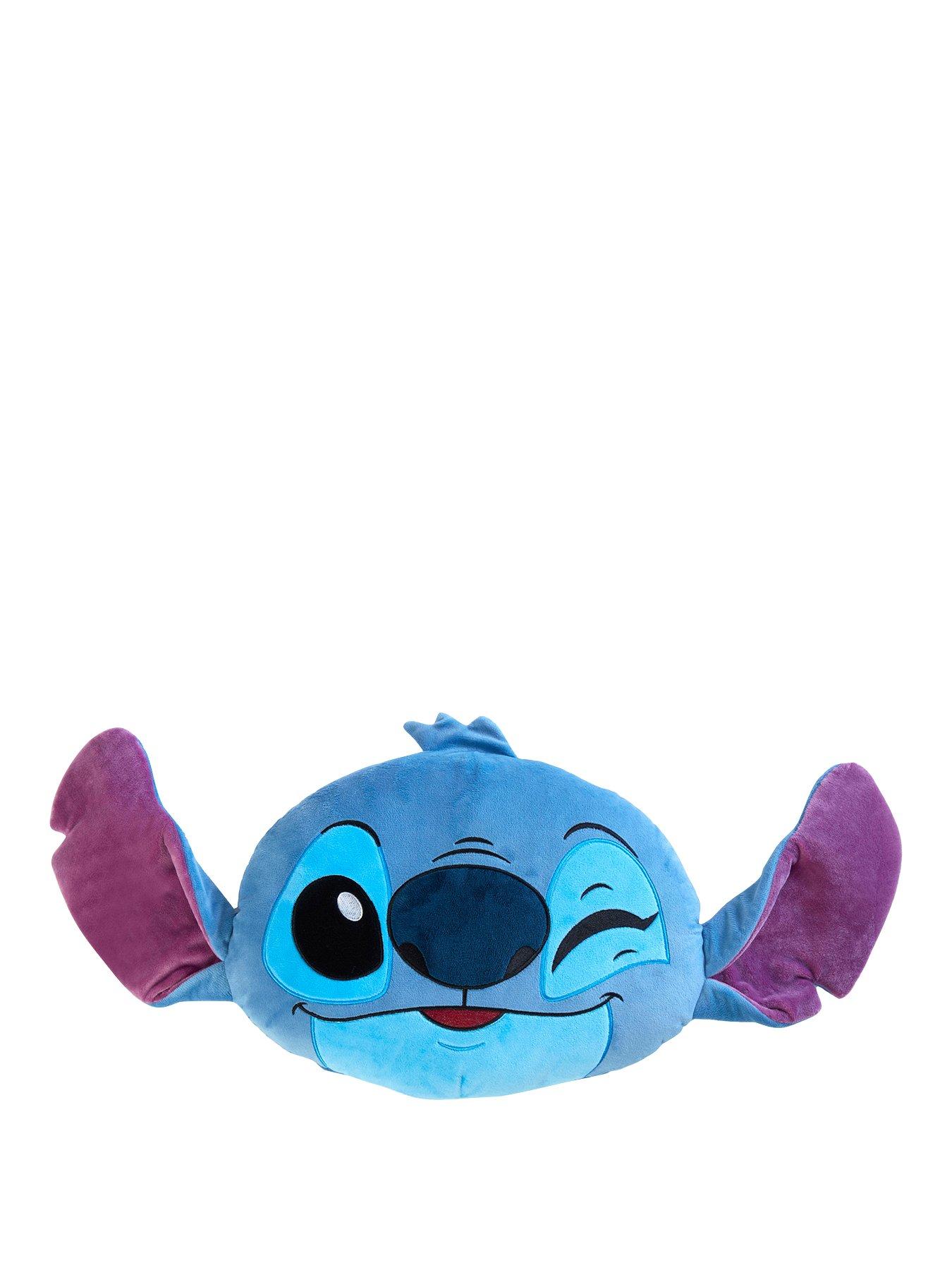 image of lilo-stitch-stitch-head-shaped-cushion--48-x-32cm-blue