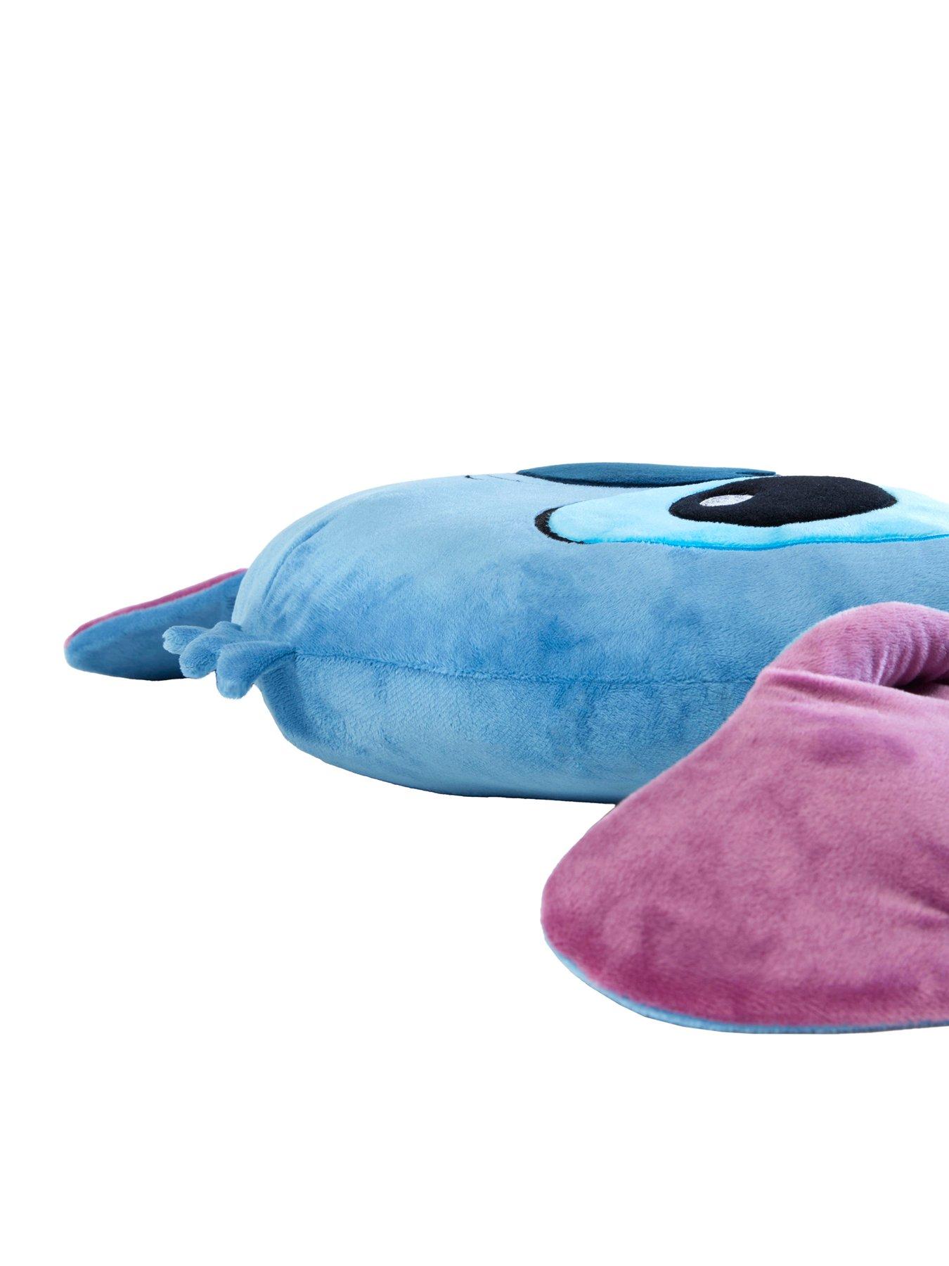  image of lilo-stitch-stitch-head-shaped-cushion--48-x-32cm-blue
