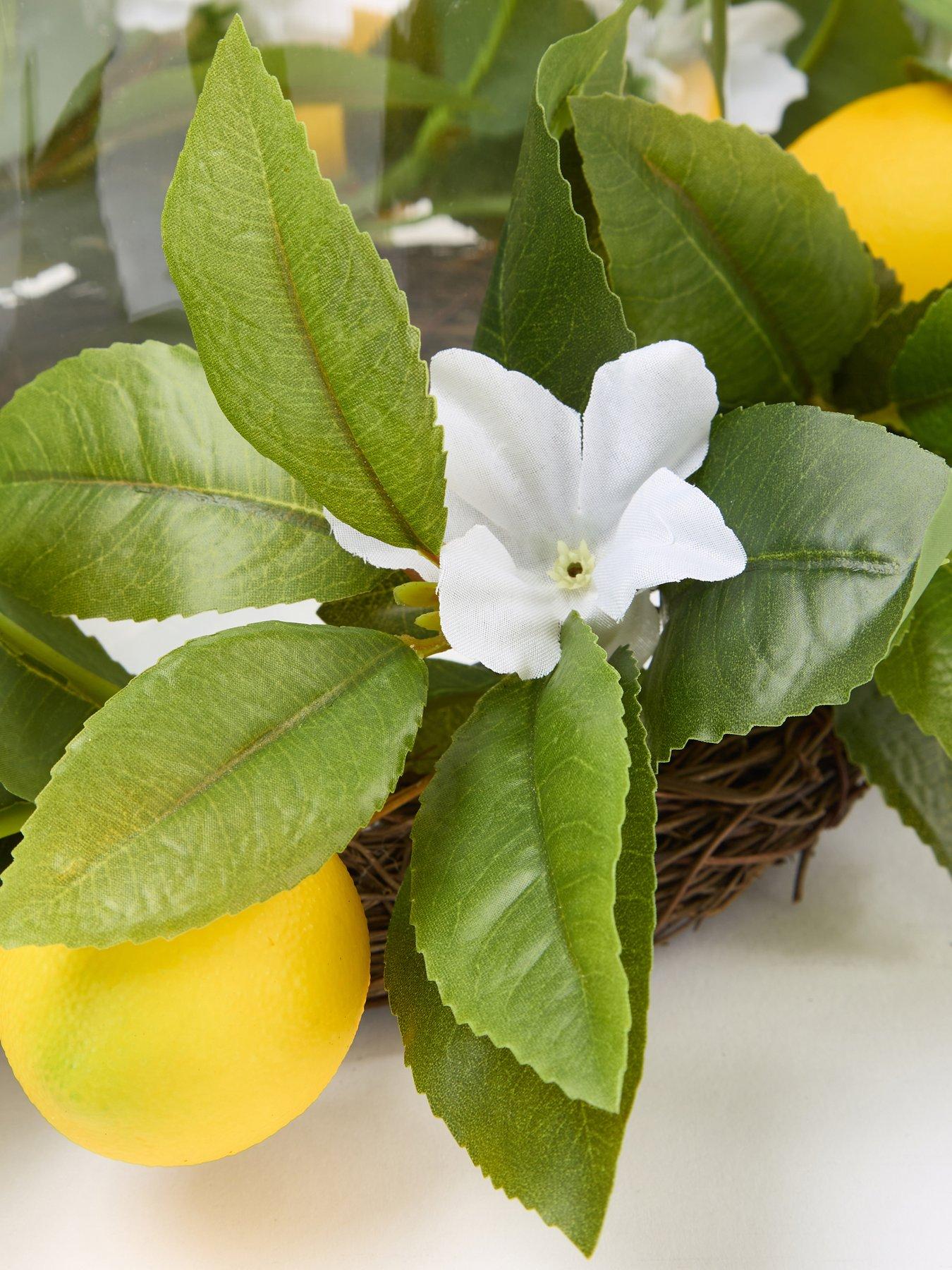  image of the-very-collection-lemon-hurricane-vase-table-centre-35cm